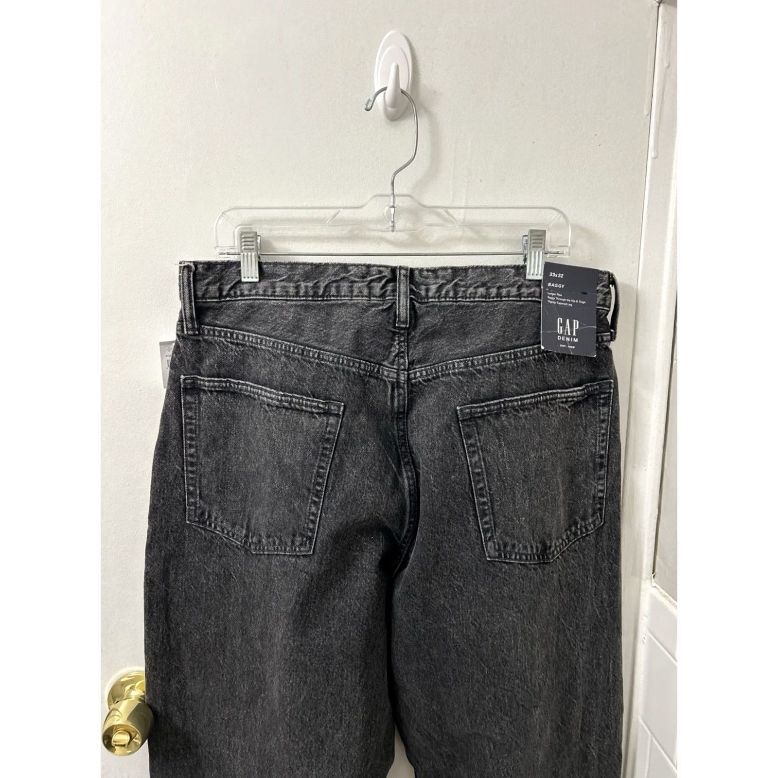 Gap VINTAGE Gap Baggy Jeans Mens Size 33x32 Washed Black Tapered Leg Denim NWT Size US 33 - 7 Thumbnail