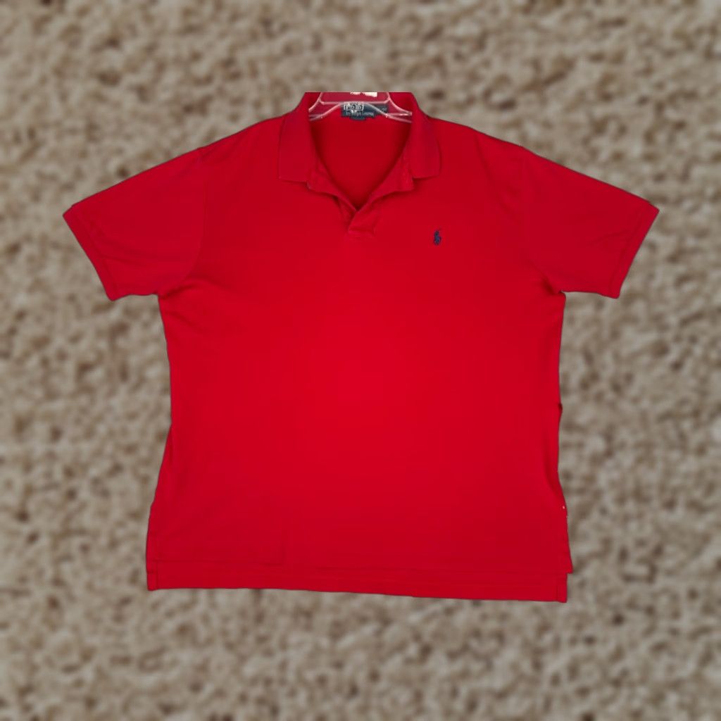Ralph Lauren VINTAGE Ralph Lauren Polo Shirt Adult XL Red Short Sleeve 100% Cotton Slim logo Embroidered Men’s Polo Size US XL / EU 56 / 4 - 1 Thumbnail