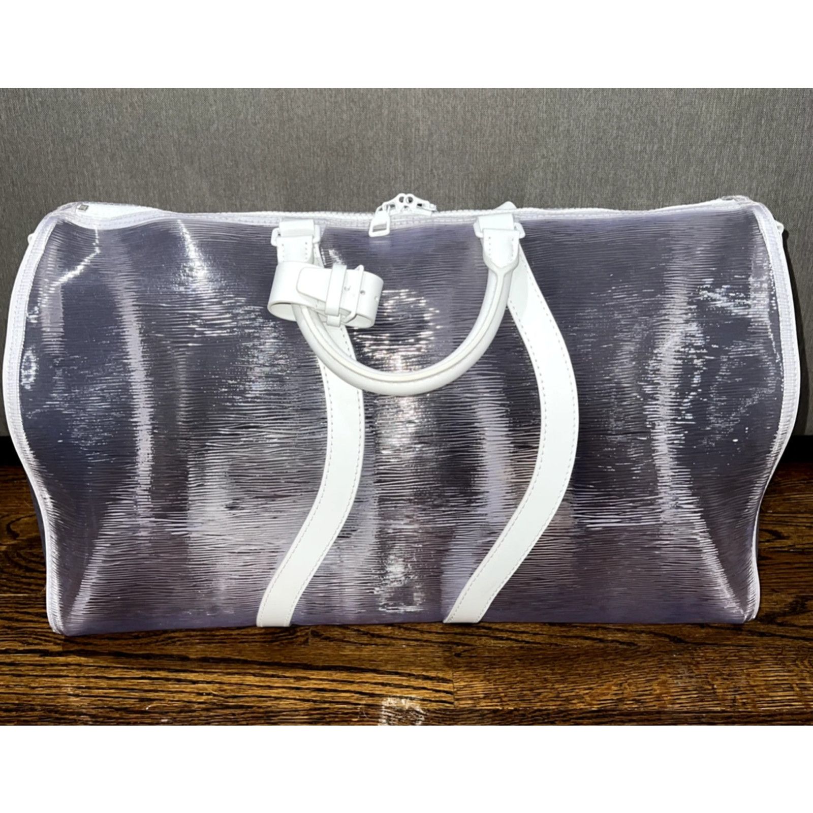 Louis Vuitton Louis Vuitton Clear Epi White Duffle Weekend Travel Bag Size ONE SIZE - 8 Thumbnail