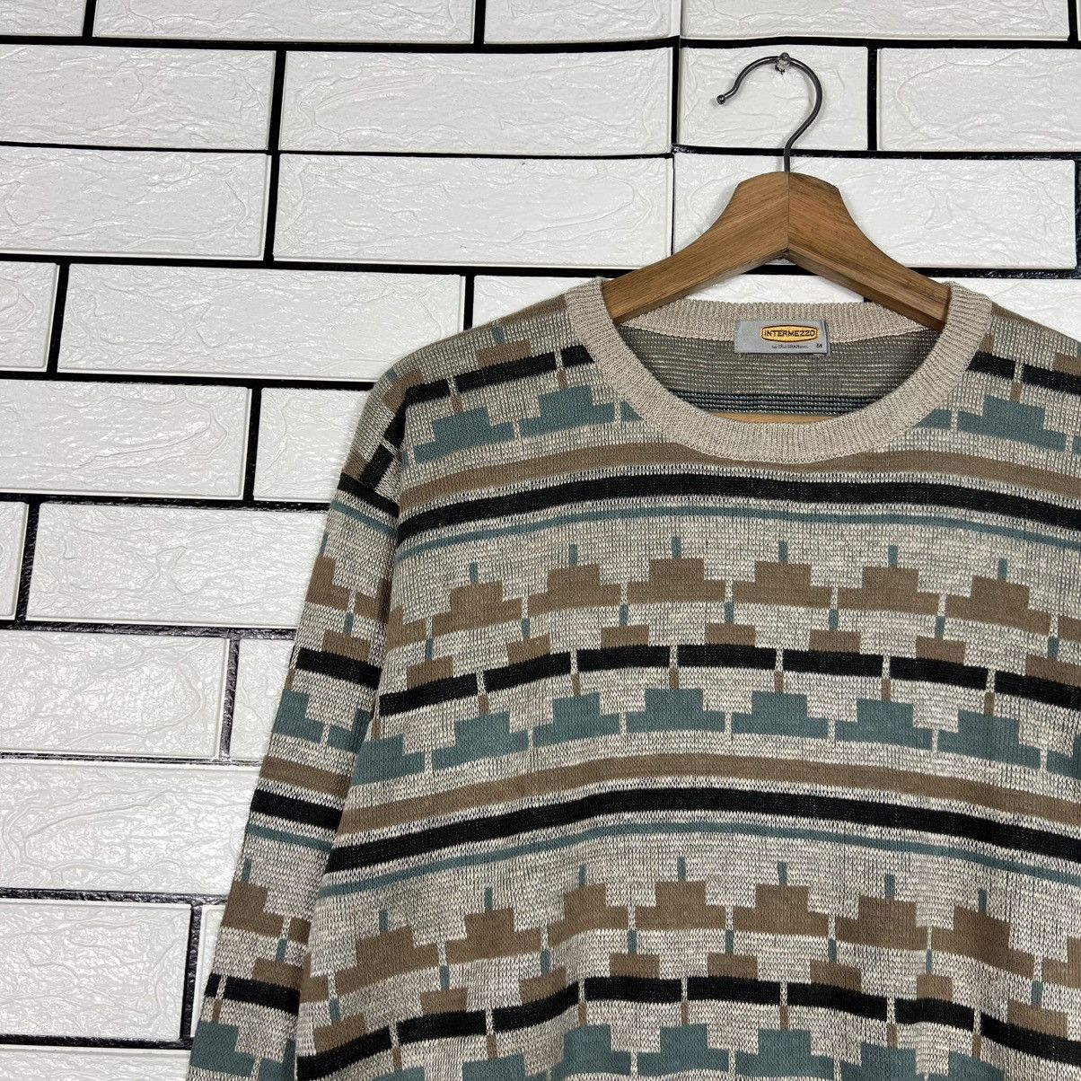 Japanese Brand Vintage 90's INTERMEZZO Knitted Sweatshirt #3956-C180 Size US M / EU 48-50 / 2 - 3 Thumbnail