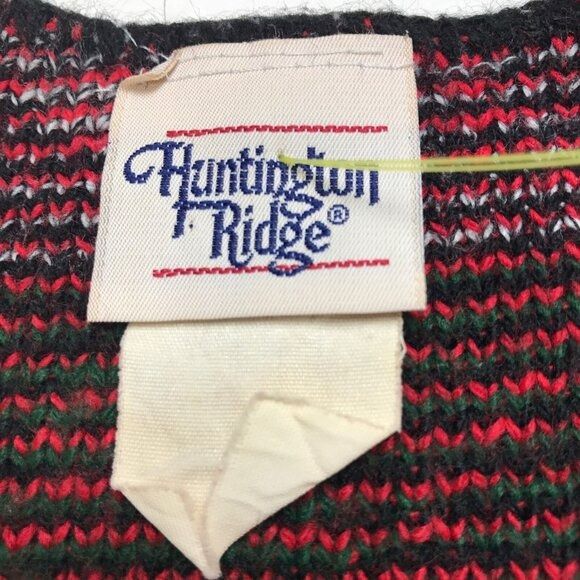 Vintage Vintage Huntington Ridge hand knitted stripes squares vest Size US L / EU 52-54 / 3 - 4 Thumbnail