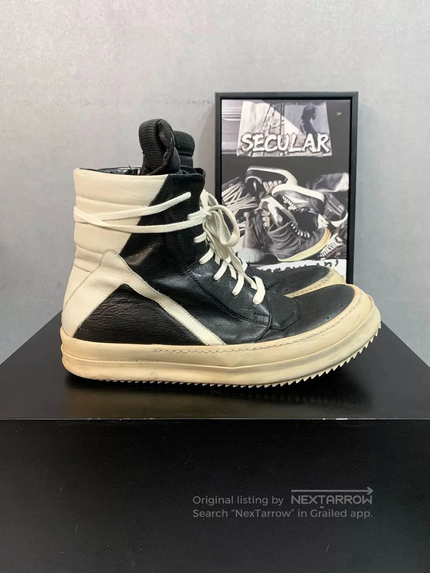 Rick Owens Rick Owens Geobasket High Top Sneakers. Size US 10 / EU 43 - 3 Thumbnail