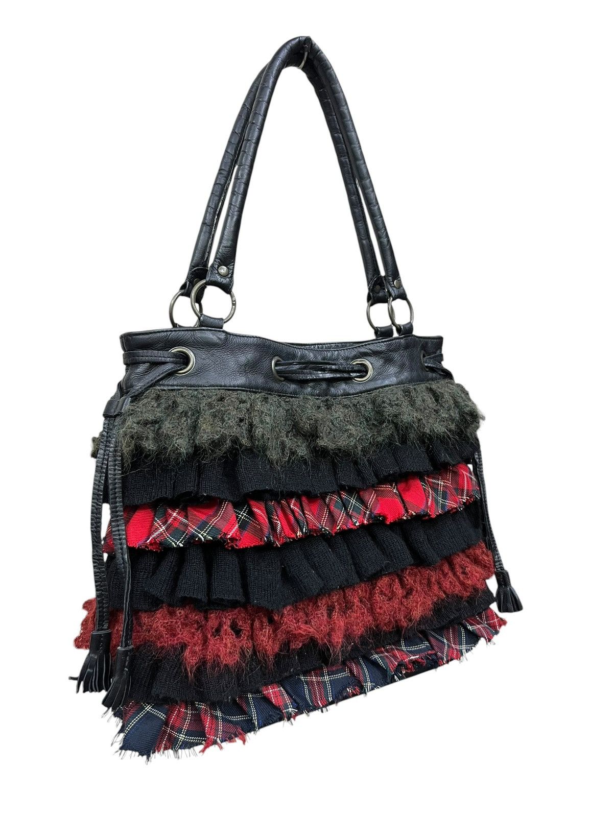 Matsuda Vintage Nicole Ruffle Punk Patchwork Tote Japan Rare Size ONE SIZE - 8 Thumbnail