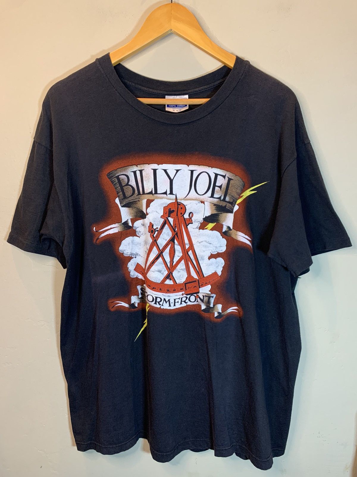 Band Tees × Vintage *RARE* Vintage 1990 Billy Joel Storm Front Tour T-Shirt - XL Size US XL / EU 56 / 4 - 1 Thumbnail