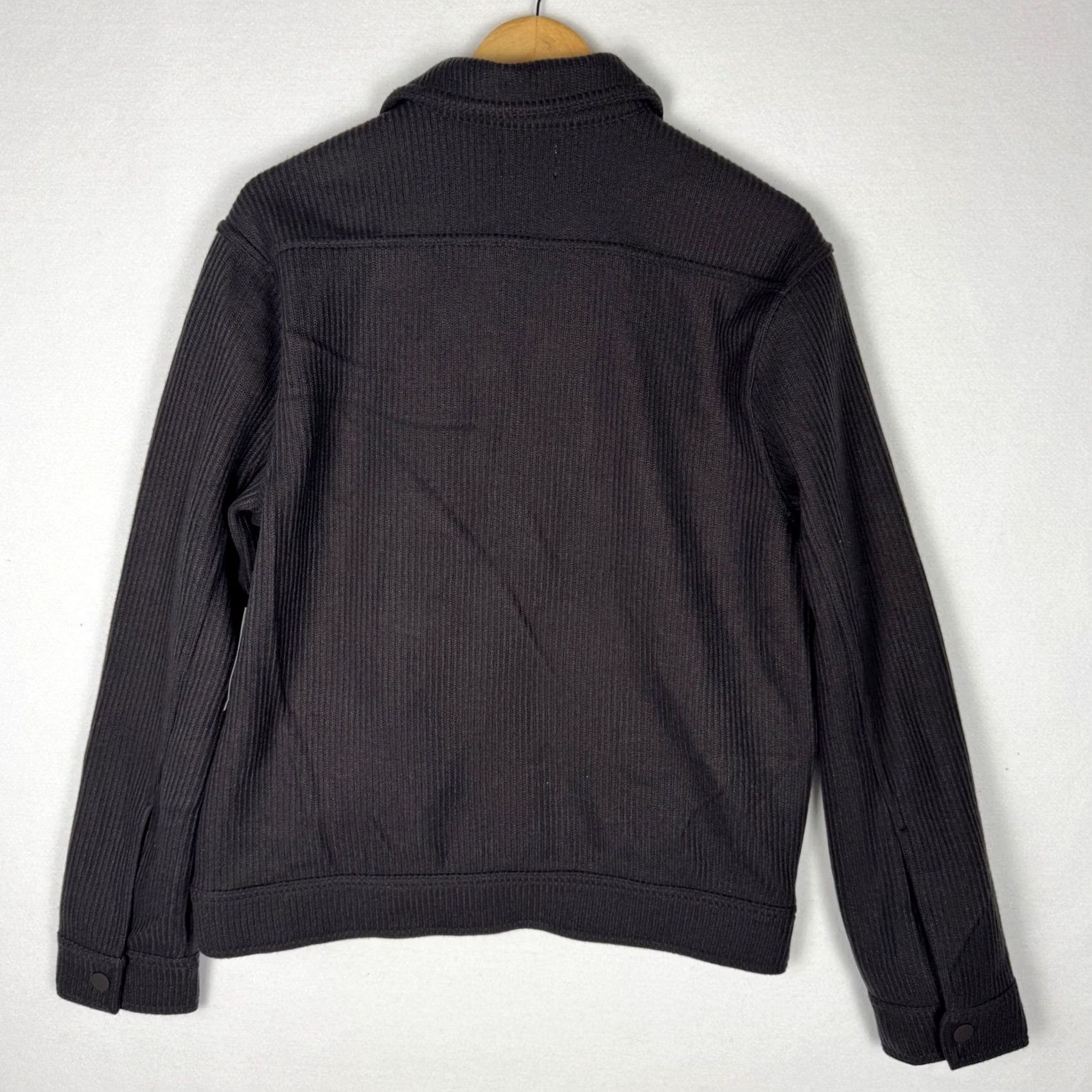 Vintage Mode of One Jacket Mens S Gray Knit Trucker Jet Grey Ribbed Snap Front 100194421MN Size US S / EU 44-46 / 1 - 2 Thumbnail