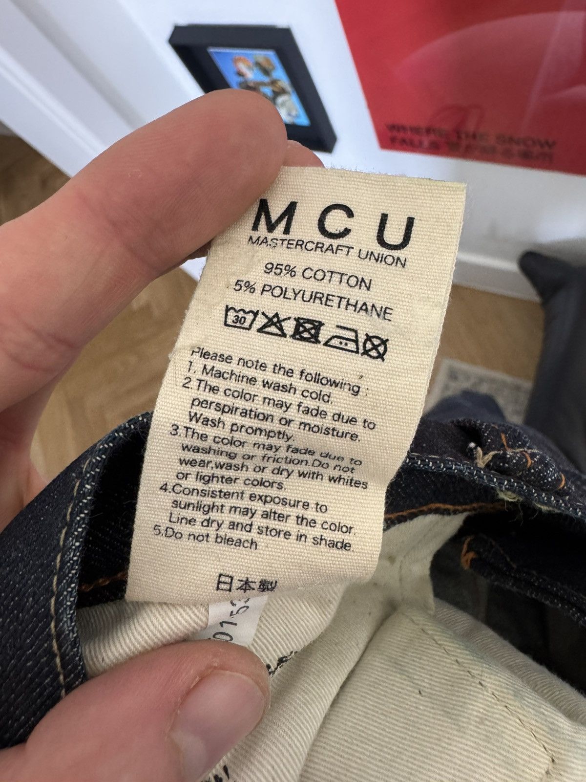 Mastercraft Union MASTERCRAFT UNION Jeans Slim Taper Raw Denim Japan Selvedge Size US 29 - 10 Thumbnail