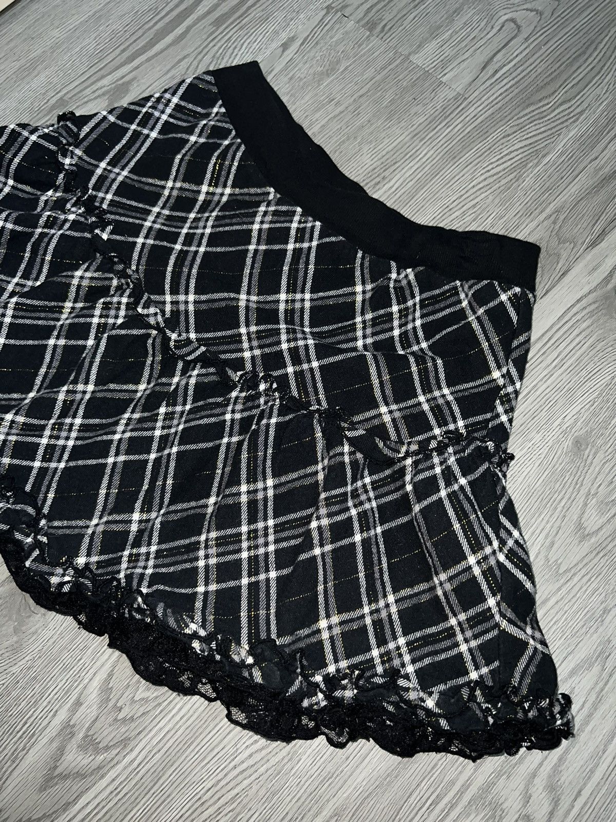 Japanese Brand Dolly Ribbon tartan ruffle mini skirt 🎀➕ Size 26" / US 2 / IT 38 - 8 Thumbnail