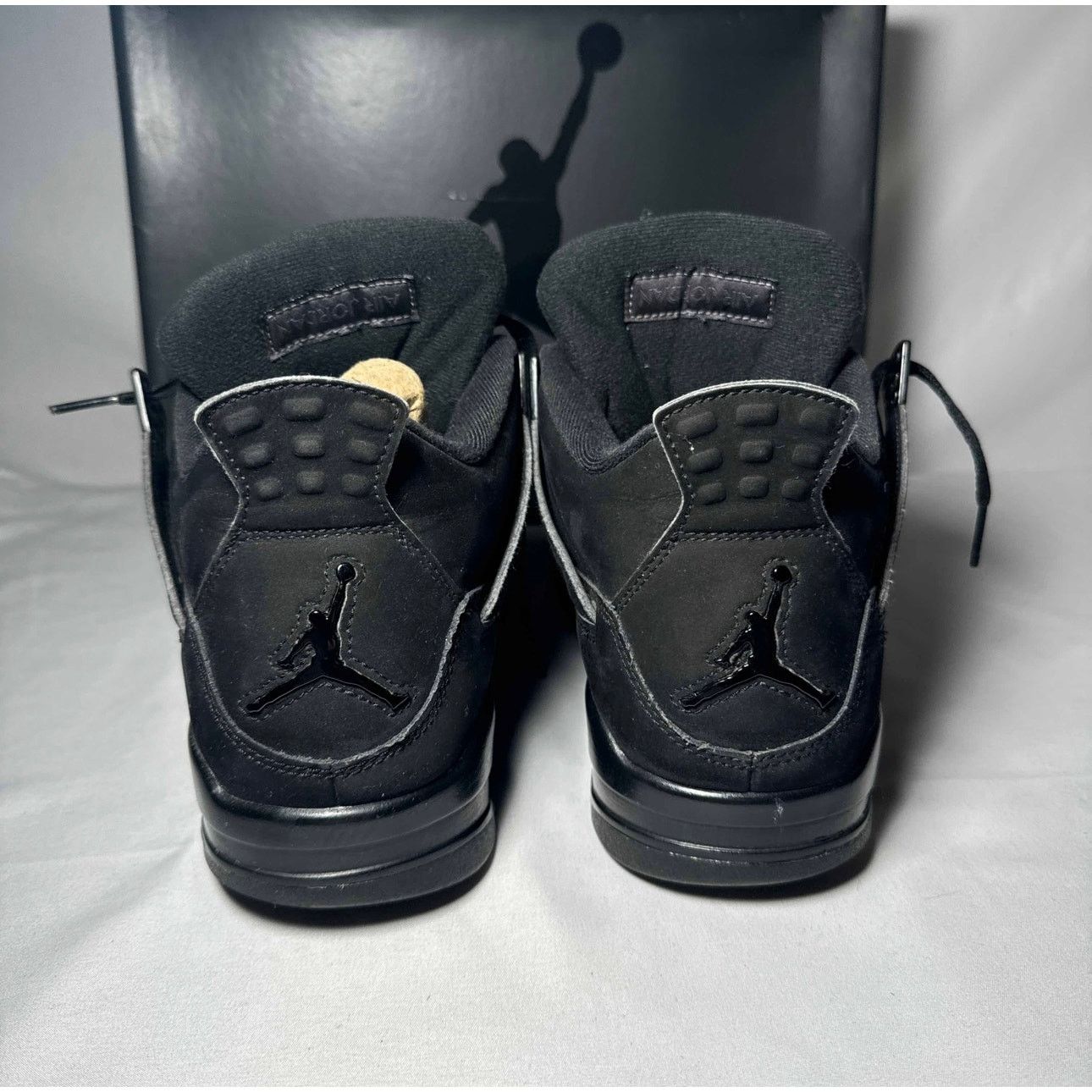 Jordan Brand × Nike Size 9.5 Nike Air Jordan 4 Retro Black Cat 2020 Men's Shoes Size US 9.5 / EU 42-43 - 5 Thumbnail
