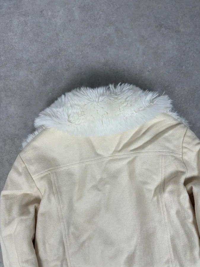 Gianfranco Ferre 2000s Gianfranco Ferre Creamy Fur Leather Jacket Size S / US 4 / IT 40 - 6 Thumbnail