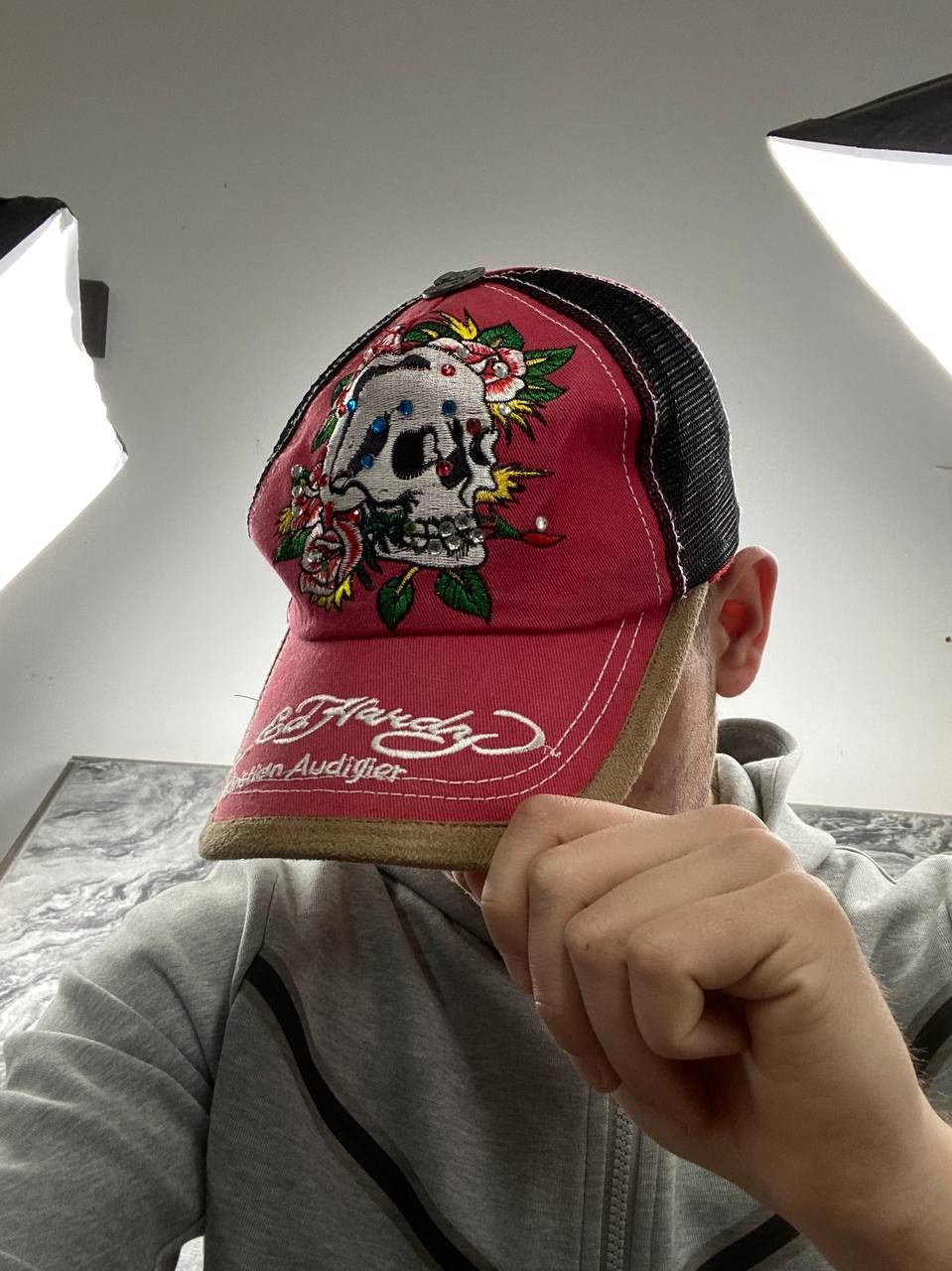 Ed Hardy Ed Hardy by Christian Audigier Eternal Love Cap Hat Y2K Red Size ONE SIZE - 1 Thumbnail