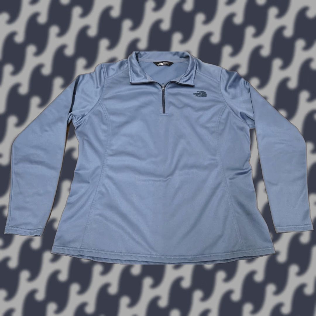 The North Face The North Face Quarter Zip Pullover Womens XL Blue Long Sleeve Fleece Stretch Pullover Size XL / US 12-14 / IT 48-50 - 1 Thumbnail