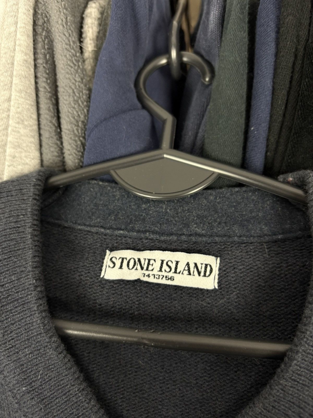 Massimo Osti × Stone Island STONE ISLAND Sweater V-Neck Heavy Knit Cotton Vintage SS 00 Size US M / EU 48-50 / 2 - 2 Thumbnail