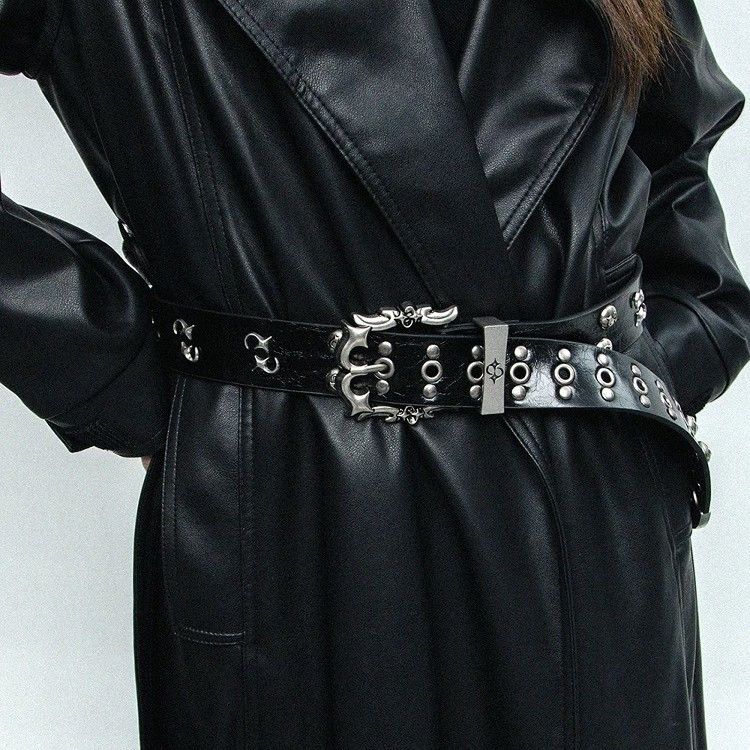 Japanese Brand Black Punk Gothic Belt Rivet Size ONE SIZE - 5 Thumbnail