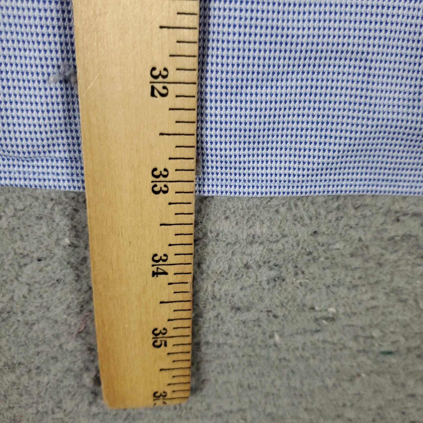David Donahue David Donahue Dress Shirt Mens Size 17 Blue Button-Up Long Sleeve Non-Iron Cotton Size 46R - 4 Thumbnail