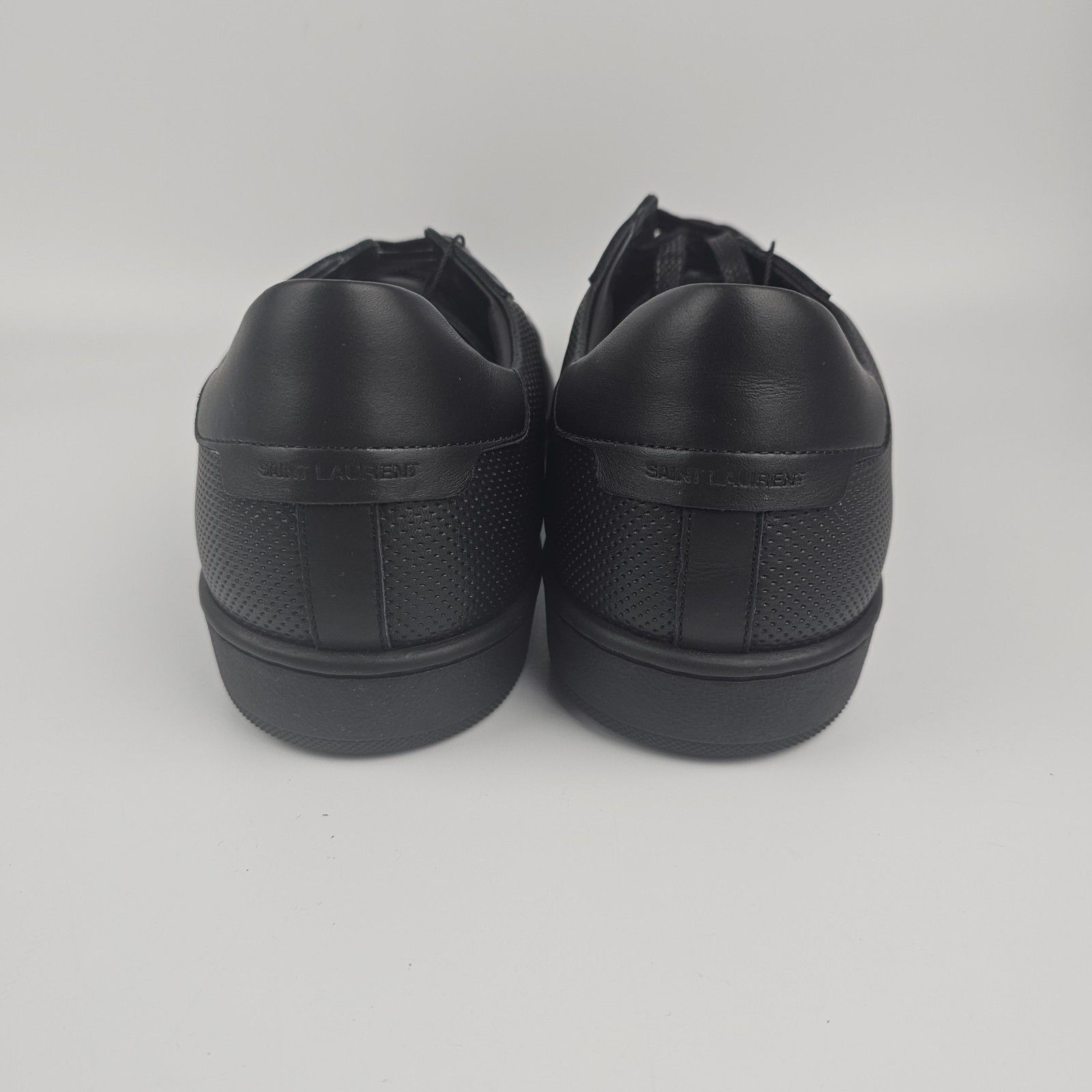 SAINT LAURENT SL/10 Black Perforated Leather And Suede Sneak