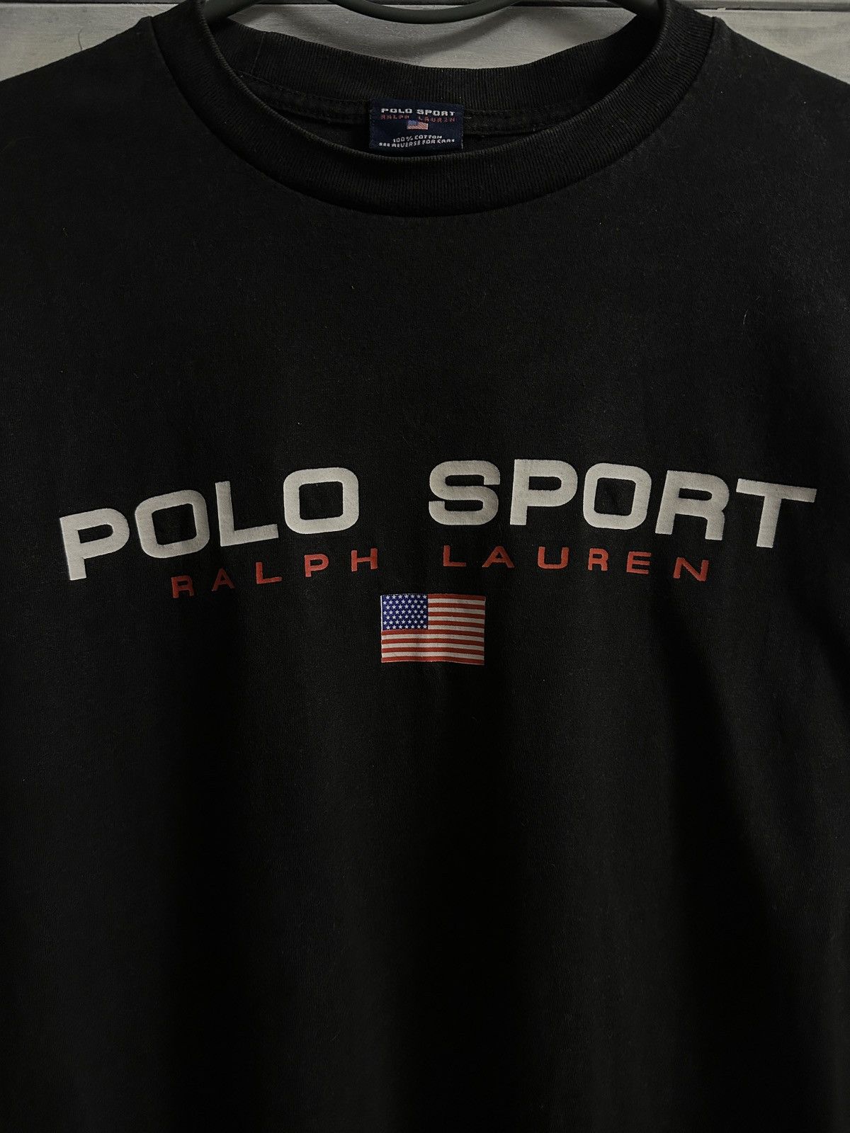 Ralph Lauren Sport Vintage T-Shirt Polo Sport Ralph Lauren USA Flag Big Logo Size US L / EU 52-54 / 3 - 2 Thumbnail