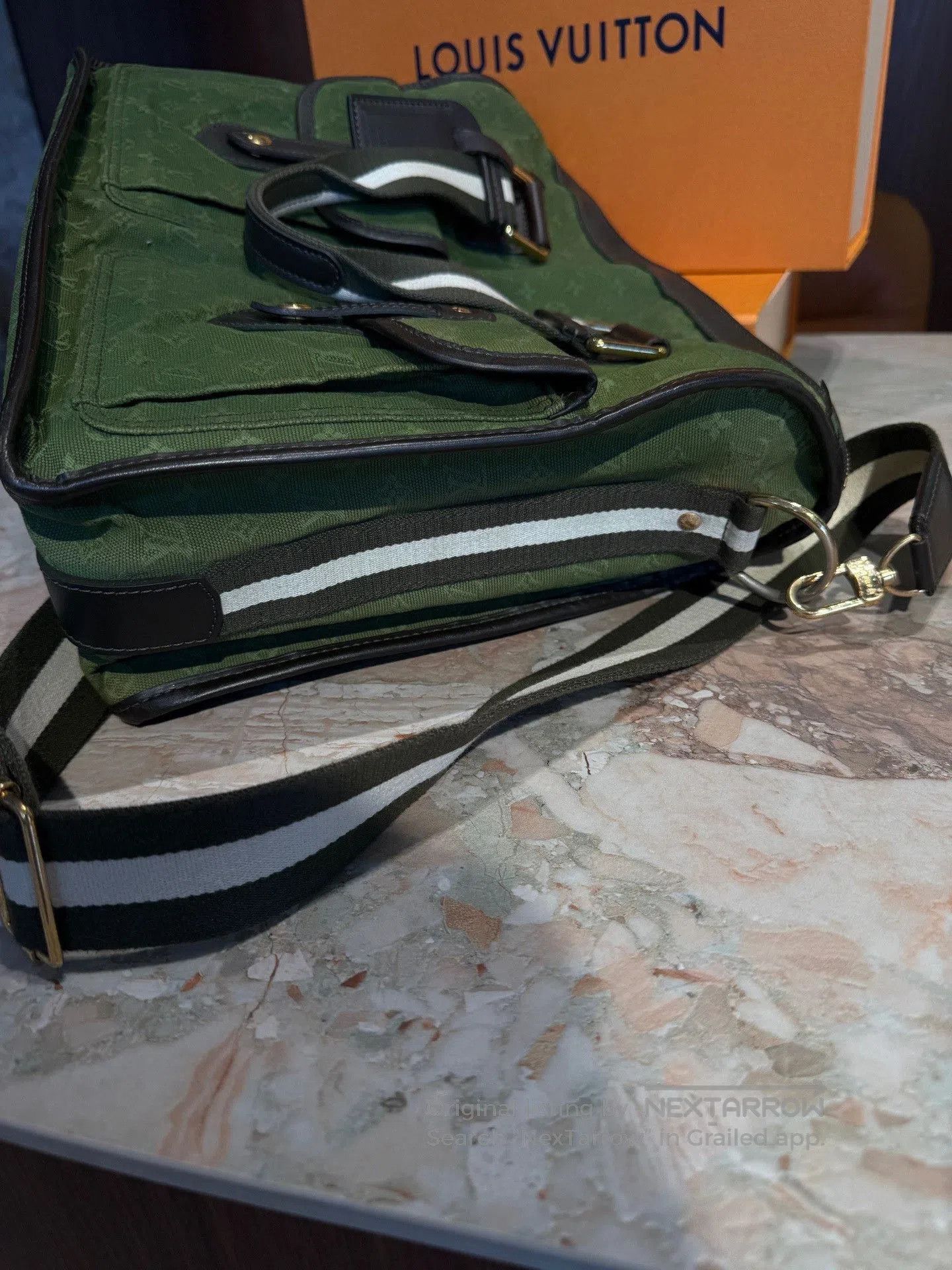 Louis Vuitton LV Green Denim Crossbody Bag. Size ONE SIZE - 5 Thumbnail