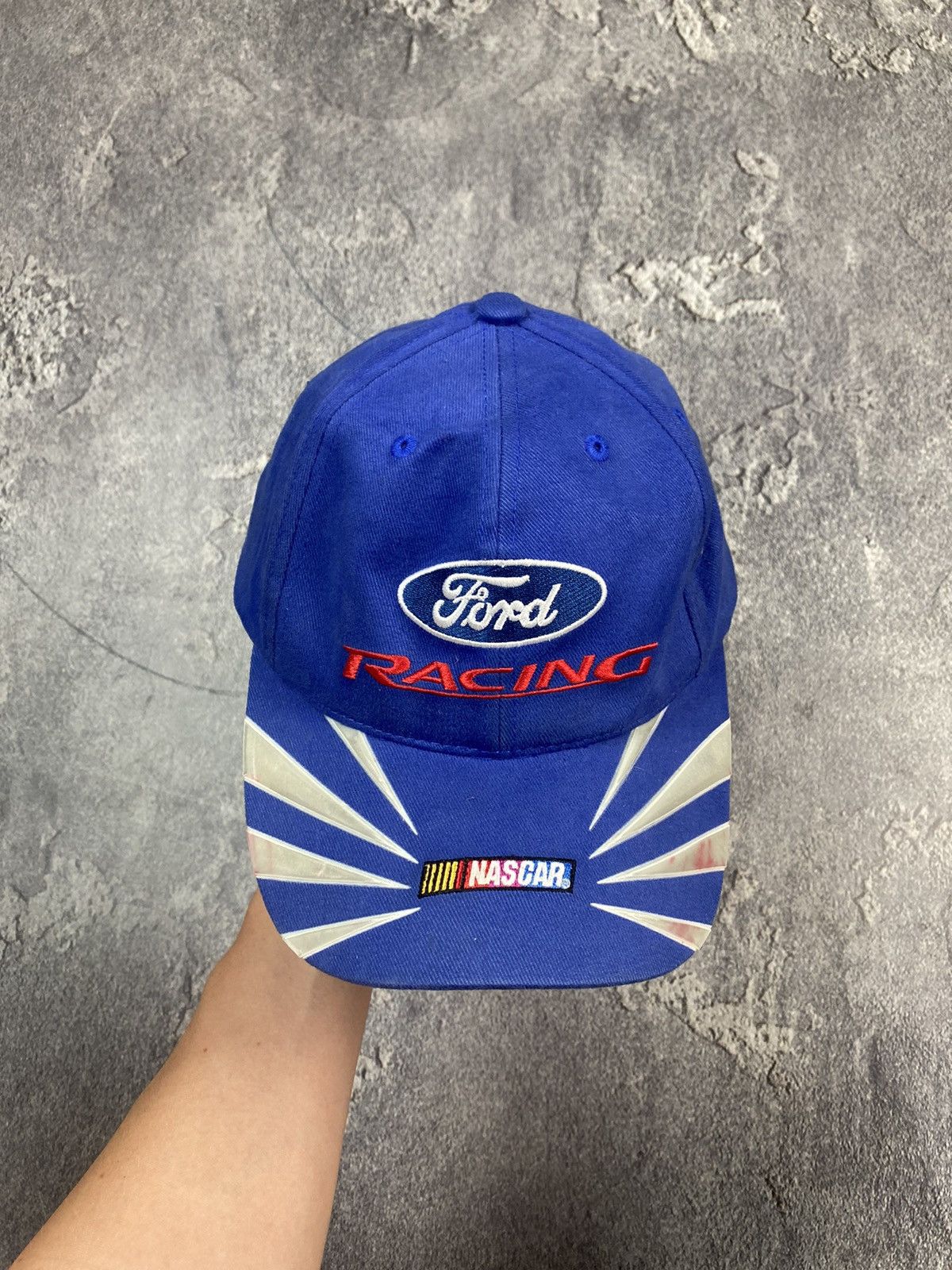NASCAR Y2K Ford Racing NASCAR Blue Cap VTG Size ONE SIZE - 1 Thumbnail