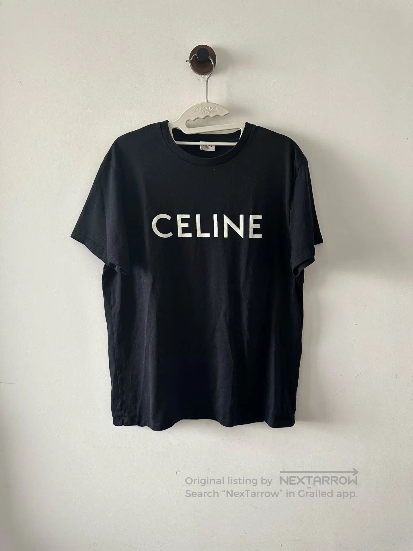 Celine CELINE Black Logo Short Sleeve| Size US M / EU 48-50 / 2 - 1 Thumbnail