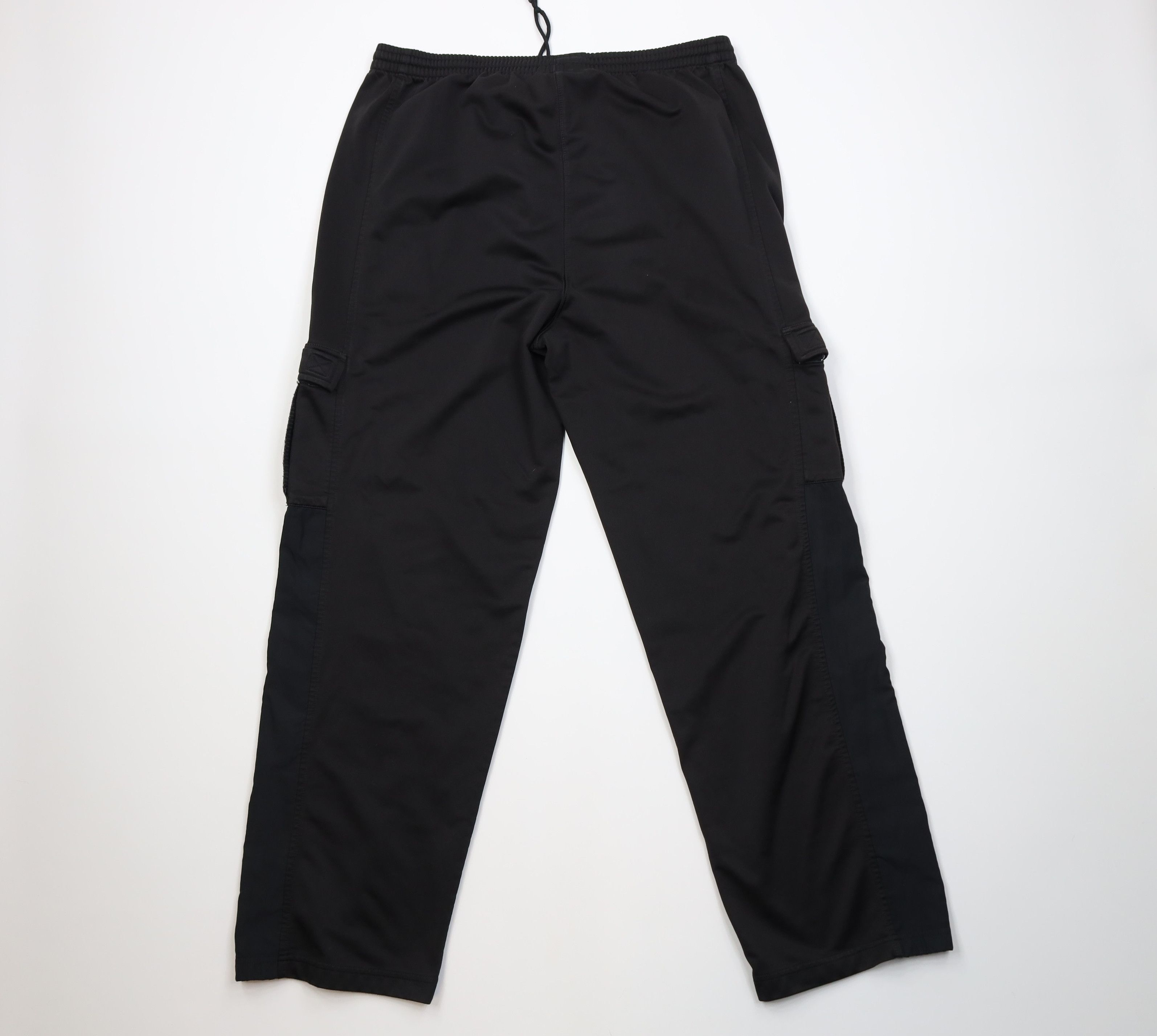 Adidas Vintage 90s Adidas Spell Out Wide Leg Cargo Pants Black Size US 38 / EU 54 - 11 Thumbnail