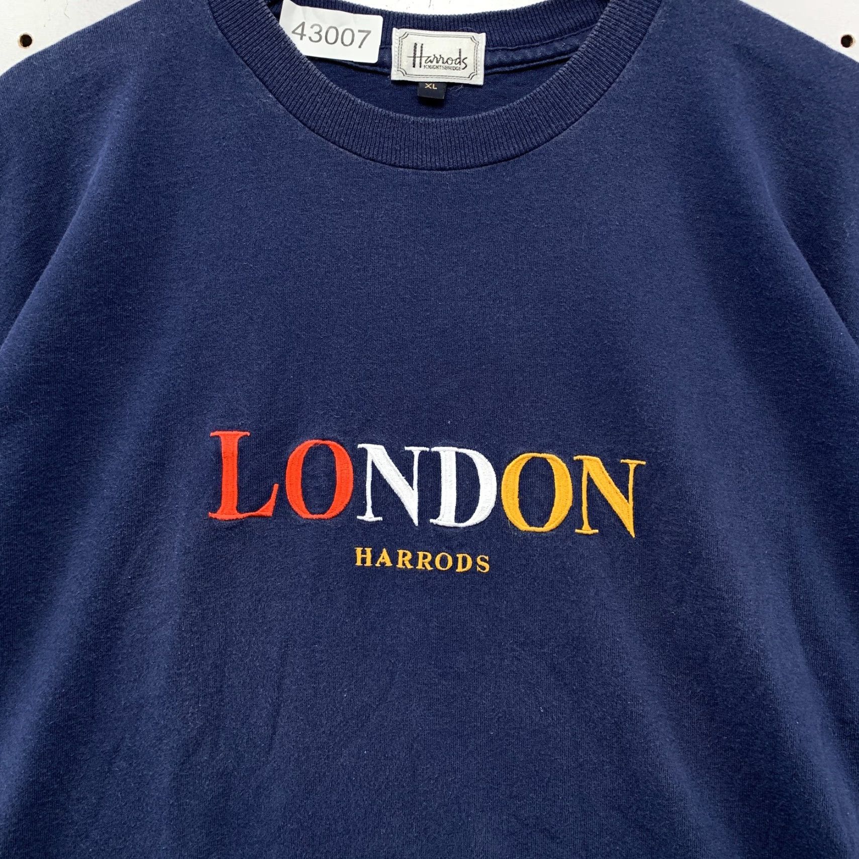 Harrods VINTAGE Harrods London Shirt Mens XL Blue Short Sleeve Embroidered 90s Size US XL / EU 56 / 4 - 7 Thumbnail