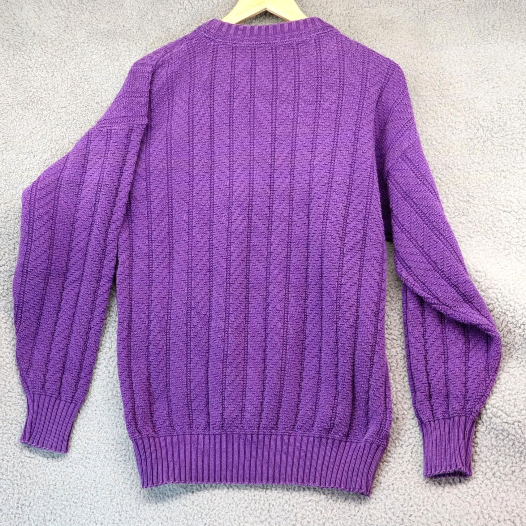 Ralph Lauren VINTAGE Chaps Ralph Lauren Crewneck Sweater Long Sleeve Purple USA Large Boys Mens Size L - Crewneck, Knit, USA, Chaps Ralph Lauren, Viking? Size US L / EU 52-54 / 3 - 7 Thumbnail