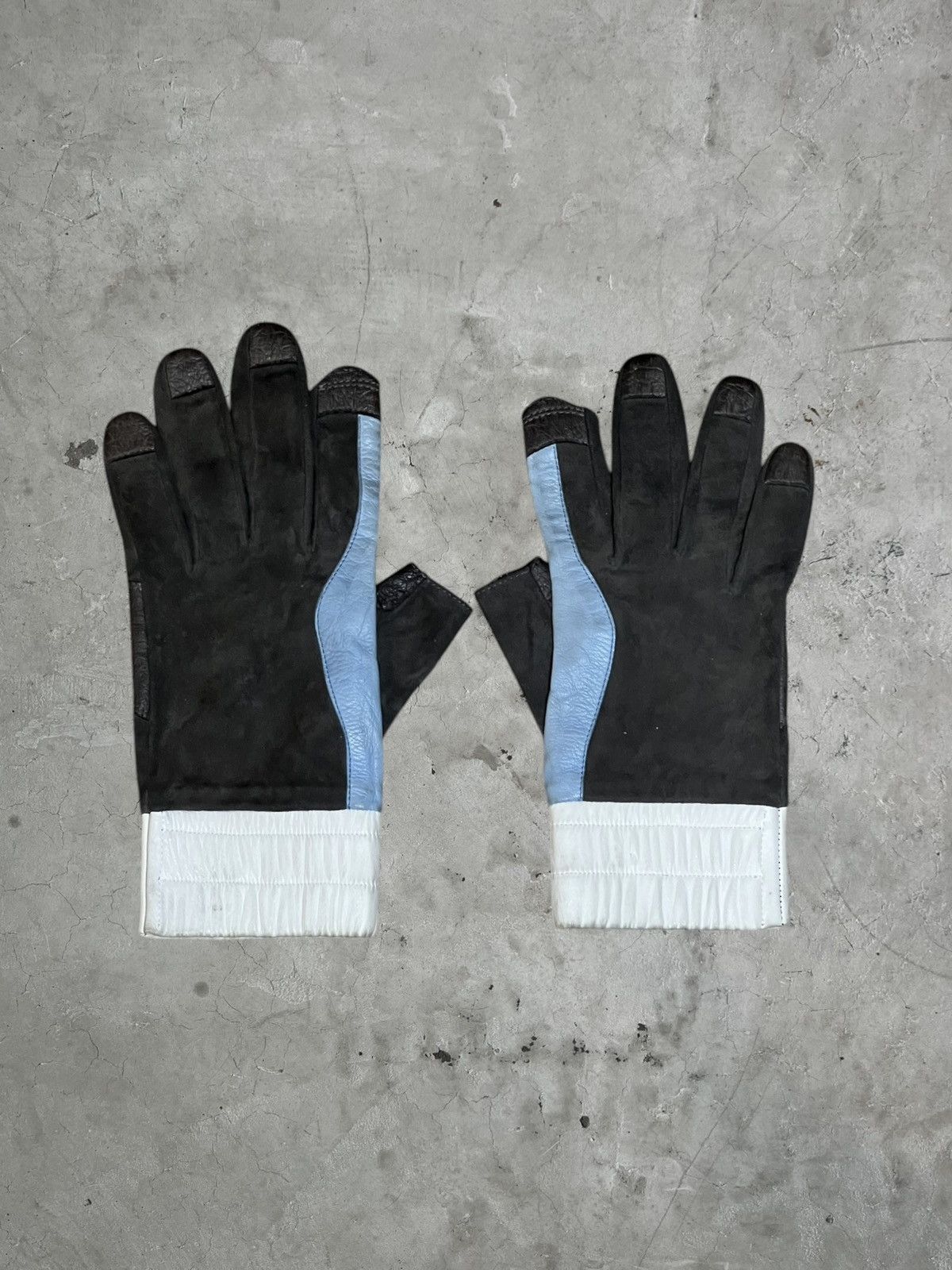 Rick Owens Rick Owens Leather Racing Gloves Size ONE SIZE - 1 Thumbnail
