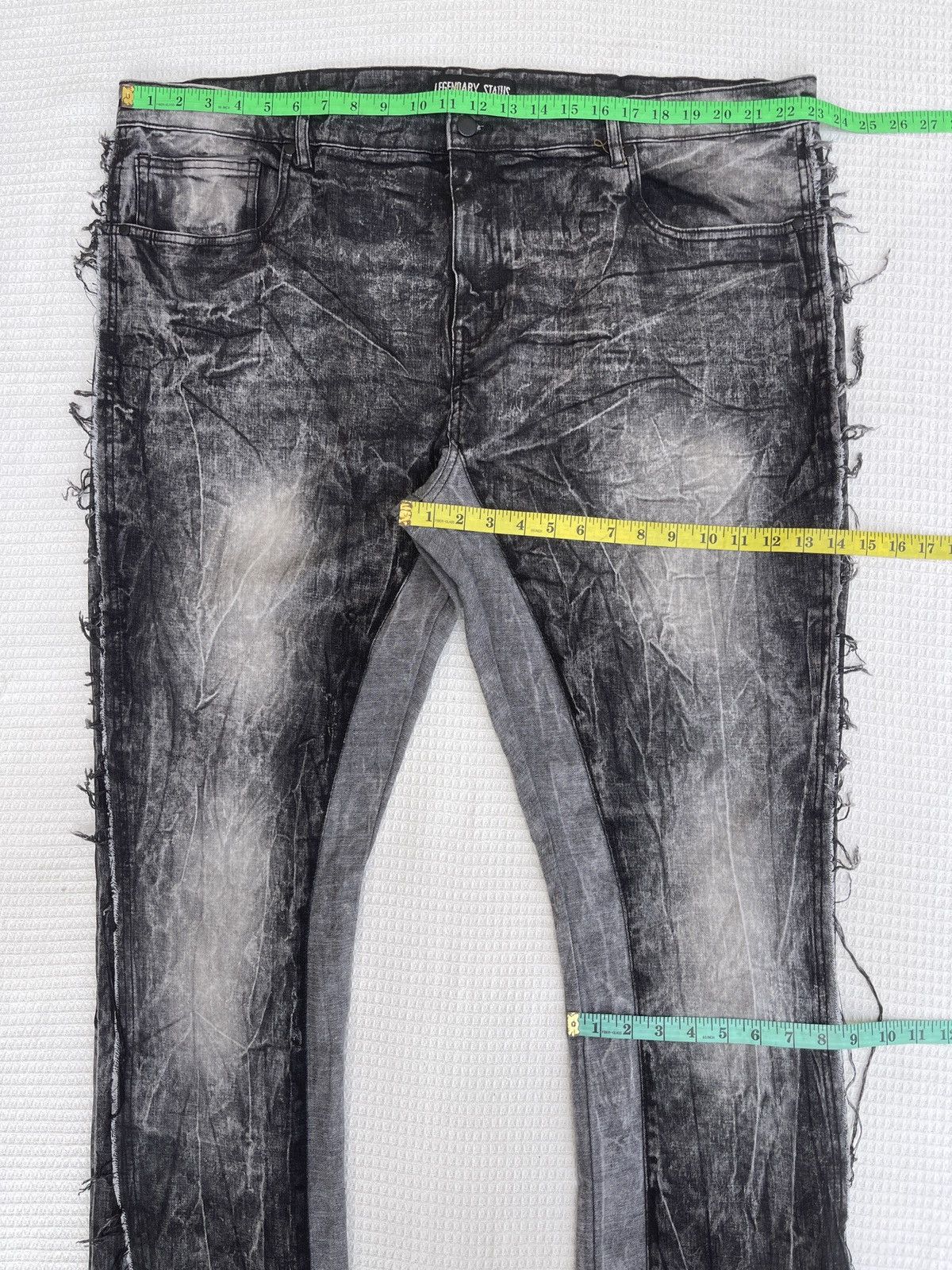 Japanese Brand Last Drop🔥LAGENDARY STATUS Distressed hybrid Bootcut Jeans Size US 44 / EU 60 - 11 Thumbnail