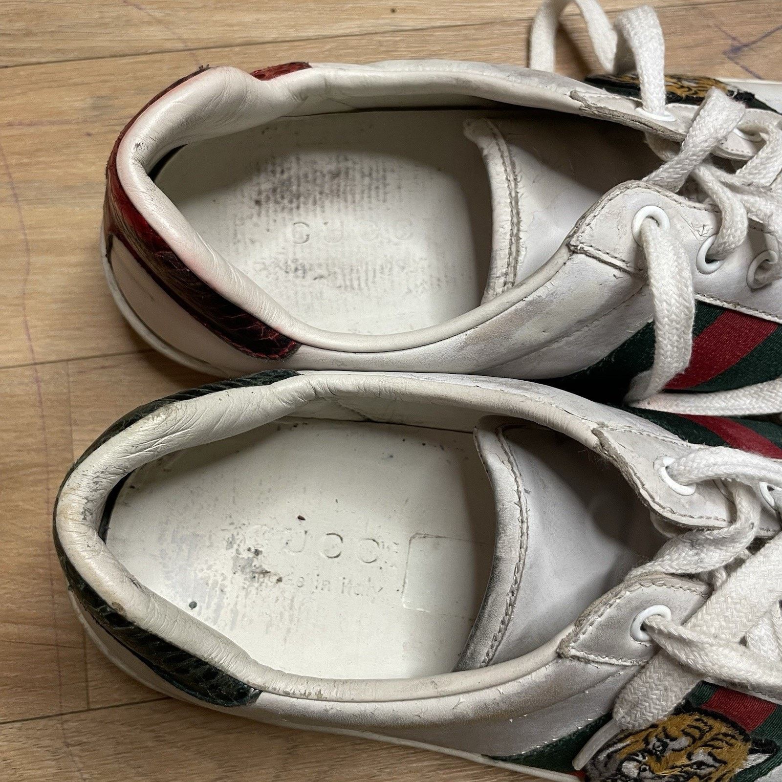 Gucci Gucci Ace Sneakers Tiger Low-Top Trainers shoes leather mens Size US 8 / EU 41 - 16 Thumbnail