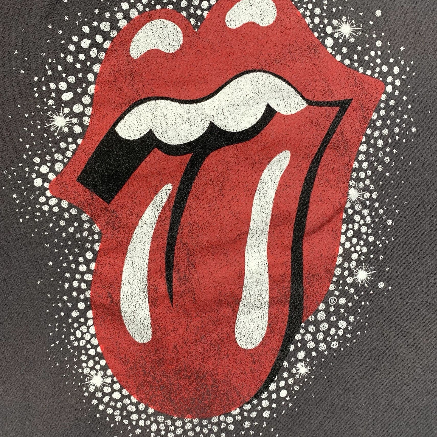 H&M H&M The Rolling Stones Graphic T-Shirt Women’s Medium Faded Gray Crop Big Lips Logo Rock Music Grunge Size M / US 6-8 / IT 42-44 - 5 Thumbnail