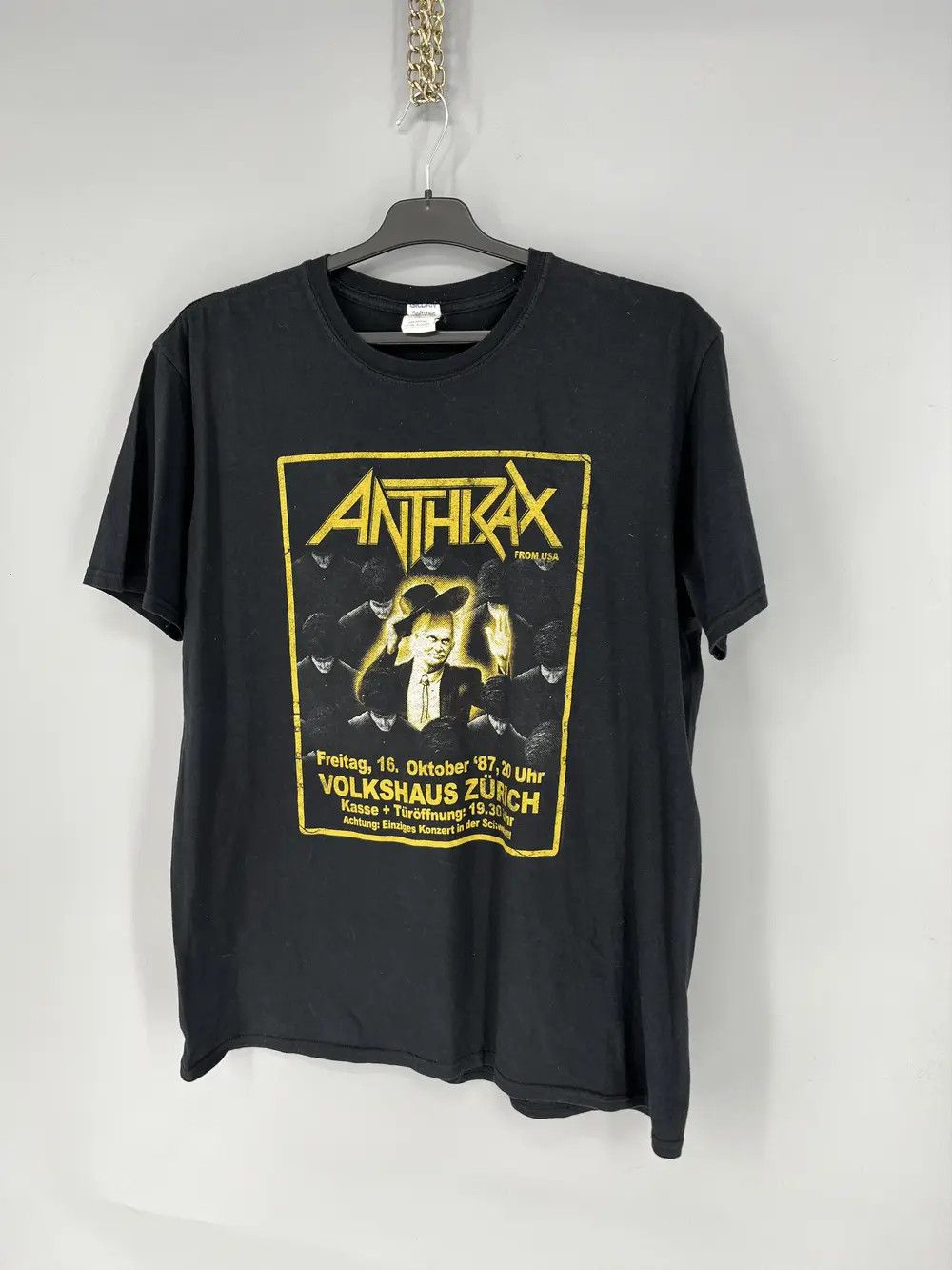 Band Tees × Vintage Vintage Y2K Anthrax Horror Skulls Band Rock Streetwear Tee Size US L / EU 52-54 / 3 - 3 Thumbnail