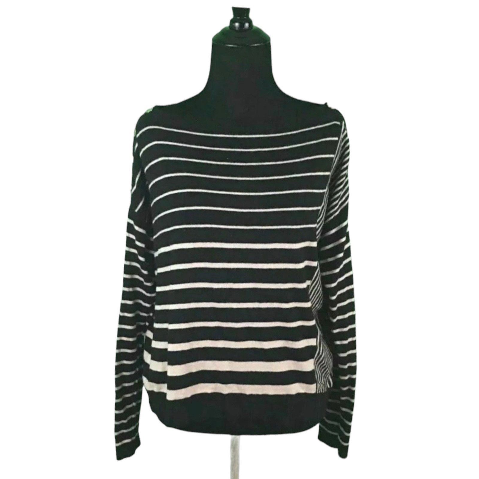 Ann Taylor Ann Taylor Striped Long Sleeves Knit Top Sweater Size Medium Size M / US 6-8 / IT 42-44 - 1 Thumbnail
