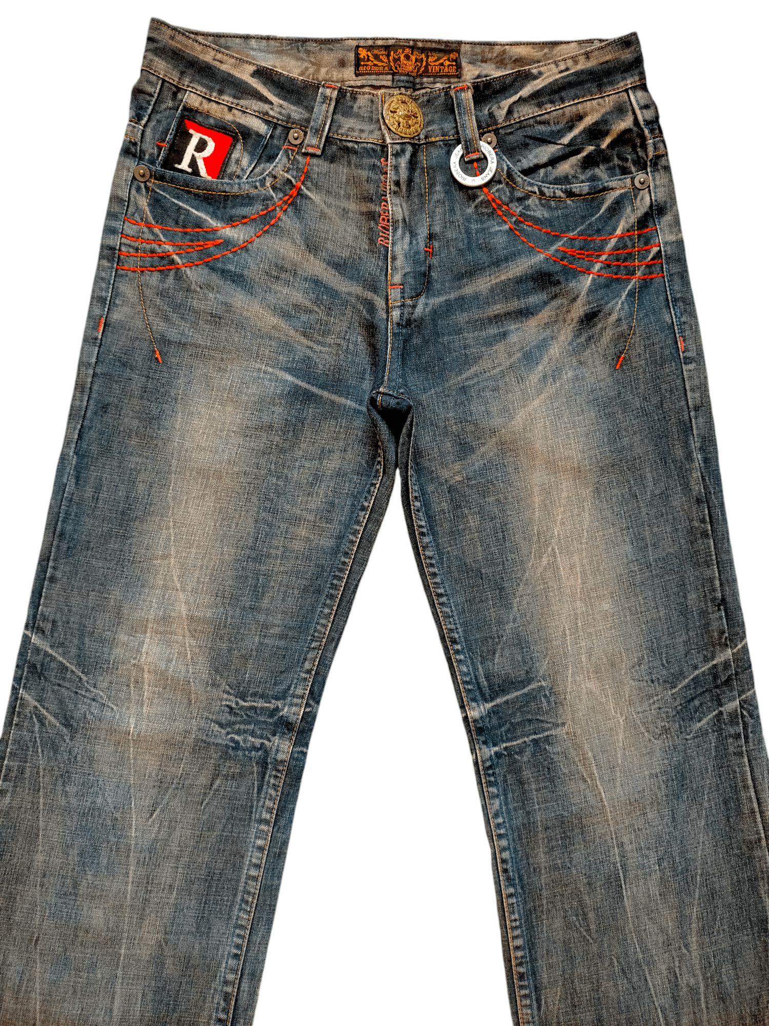 Hysteric Glamour Riobera Jeans Embroidered Rare Design Denim Pants Size US 33 - 3 Thumbnail