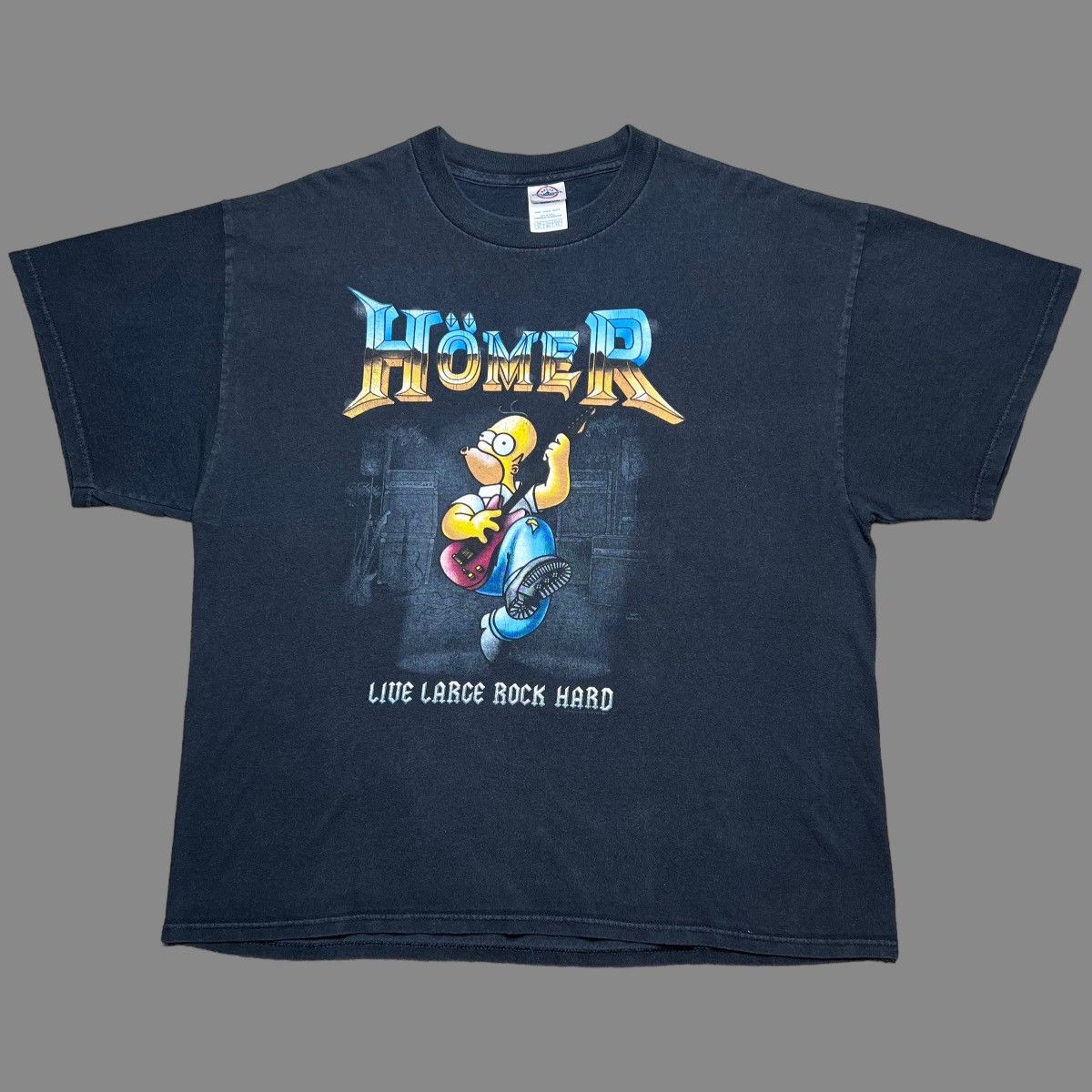 Vintage Vtg 2000s The Simpsons Homer Rock Band Parody Cartoon Tee | Grailed