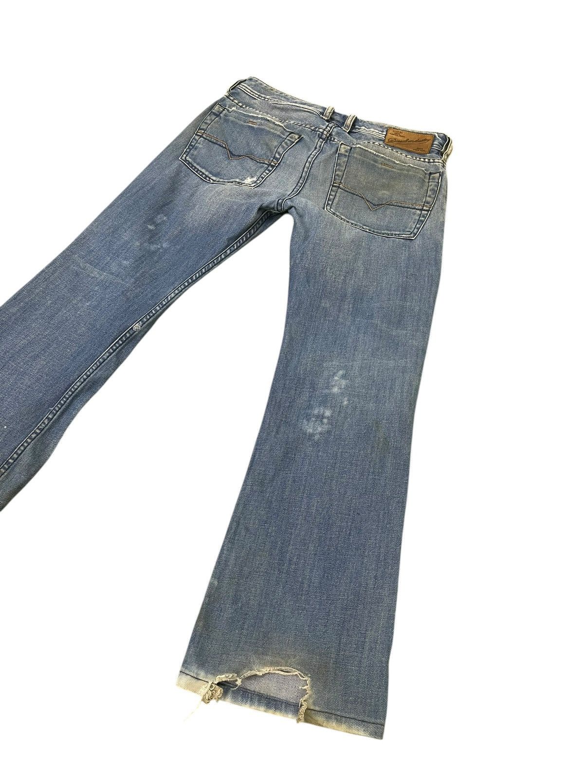 Diesel Flare Jeans Y2K Diesel Industries Distress Boot Cut 1🟦0 Size US 31 - 14 Thumbnail