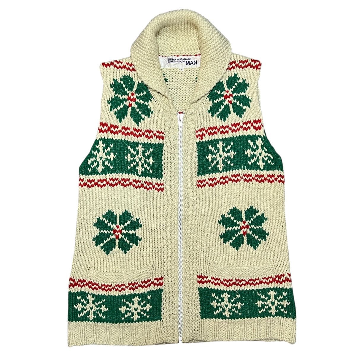 Junya Watanabe JUNYA WATANABE MAN Snow Pattern Cowichan Knit Vest Size US L / EU 52-54 / 3 - 1 Thumbnail