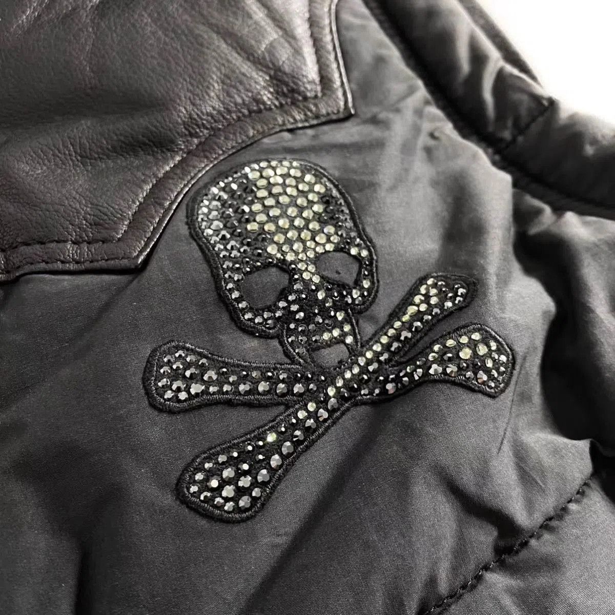 Roen Black Quilted Vest w/Faux Fur Collar & Skull Design. Size US M / EU 48-50 / 2 - 6 Thumbnail