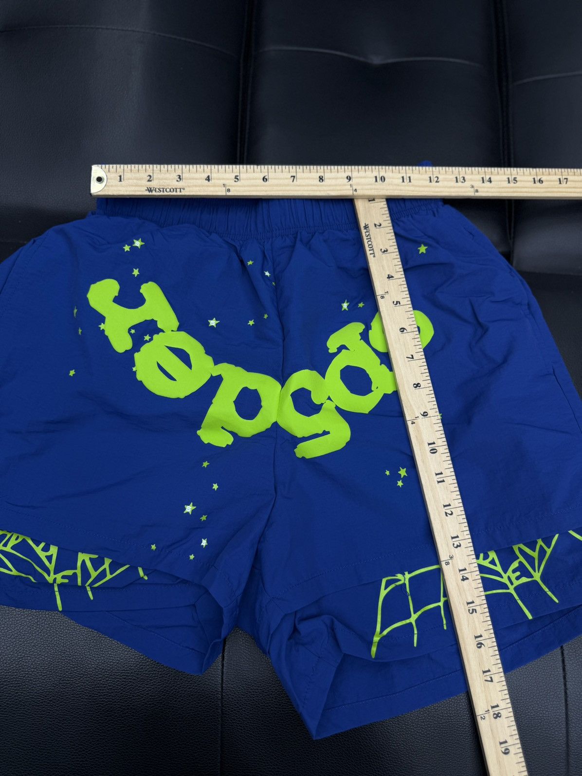 Sp5der Sp5der Worldwide Web Shorts Blue 2025 Size XS (NEW) Size US 28 / EU 44 - 4 Thumbnail