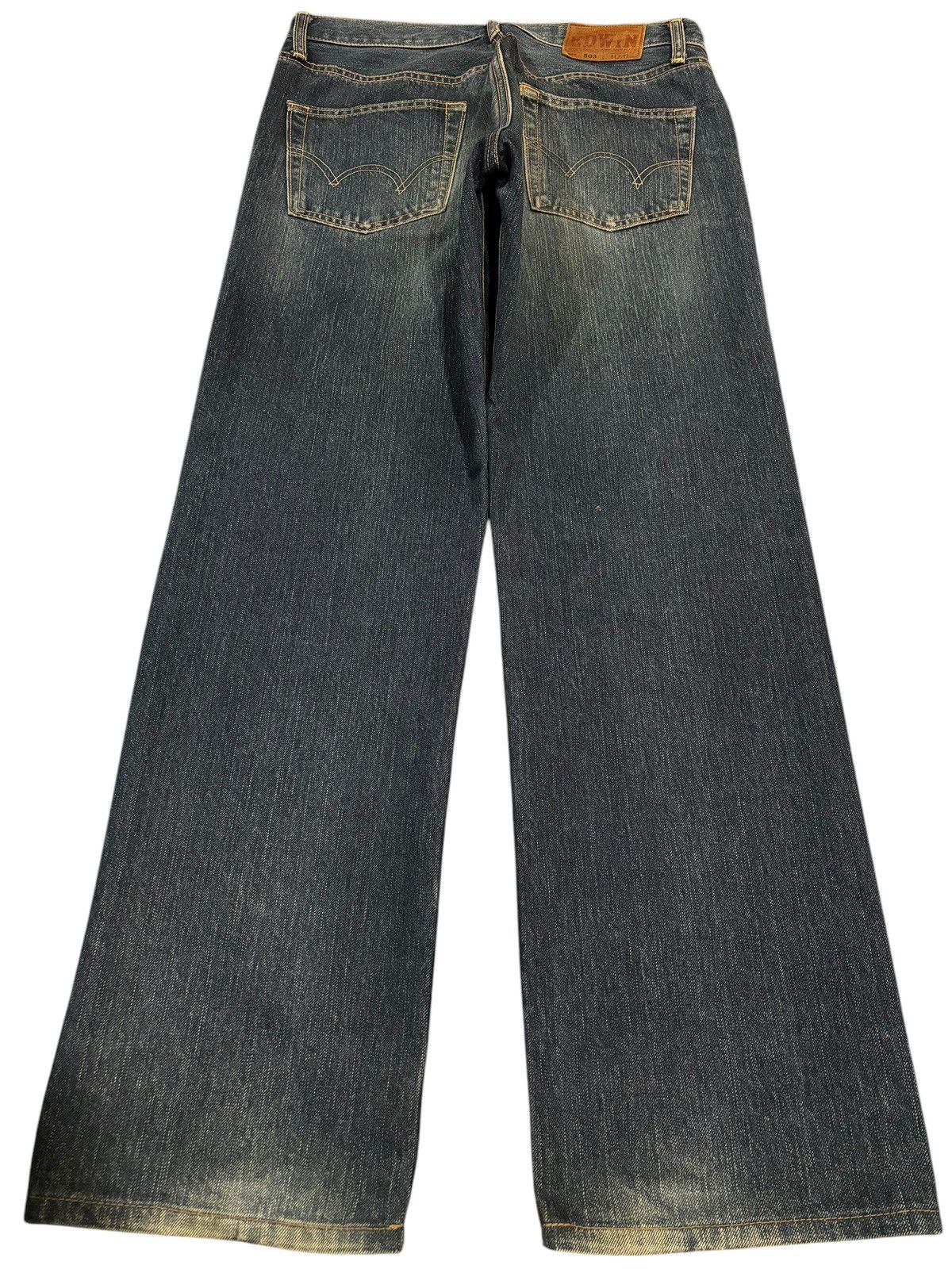 Edwin × Japanese Brand Vintage Y2k Edwin 503 Faded Season Straight Cut Jeans Size US 33 - 2 Thumbnail