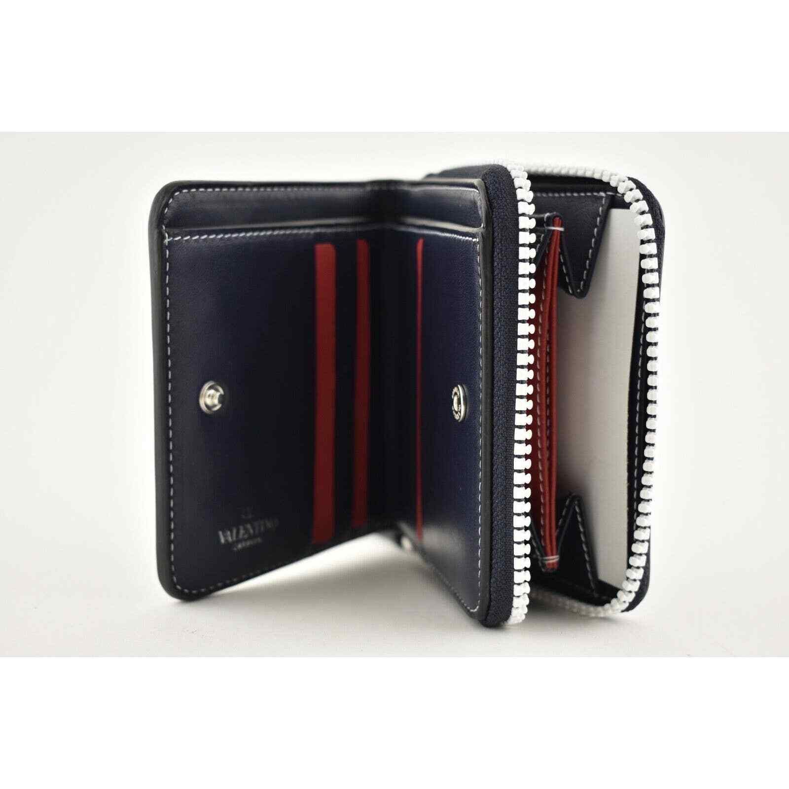 Valentino Valentino Spike Leather Small Zip French Compact Wallet Size ONE SIZE - 11 Thumbnail