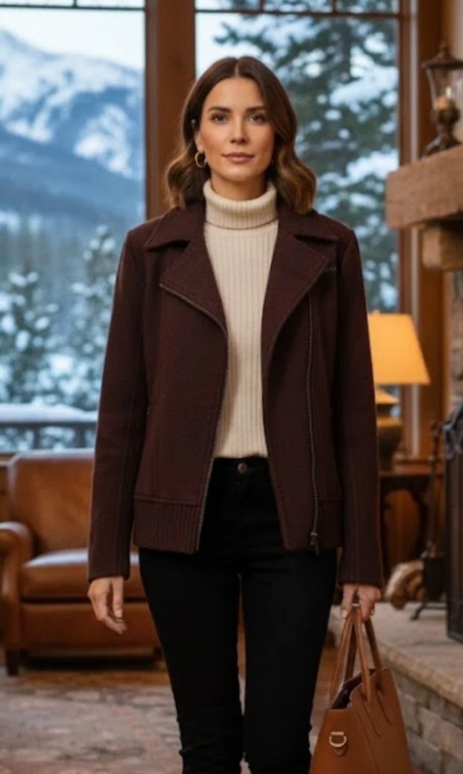 Other LADIES DAVID BROOKS "URBAN EXPLORER" MOTO CHIC WOOL JACKET S Size S / US 4 / IT 40 - 3 Thumbnail