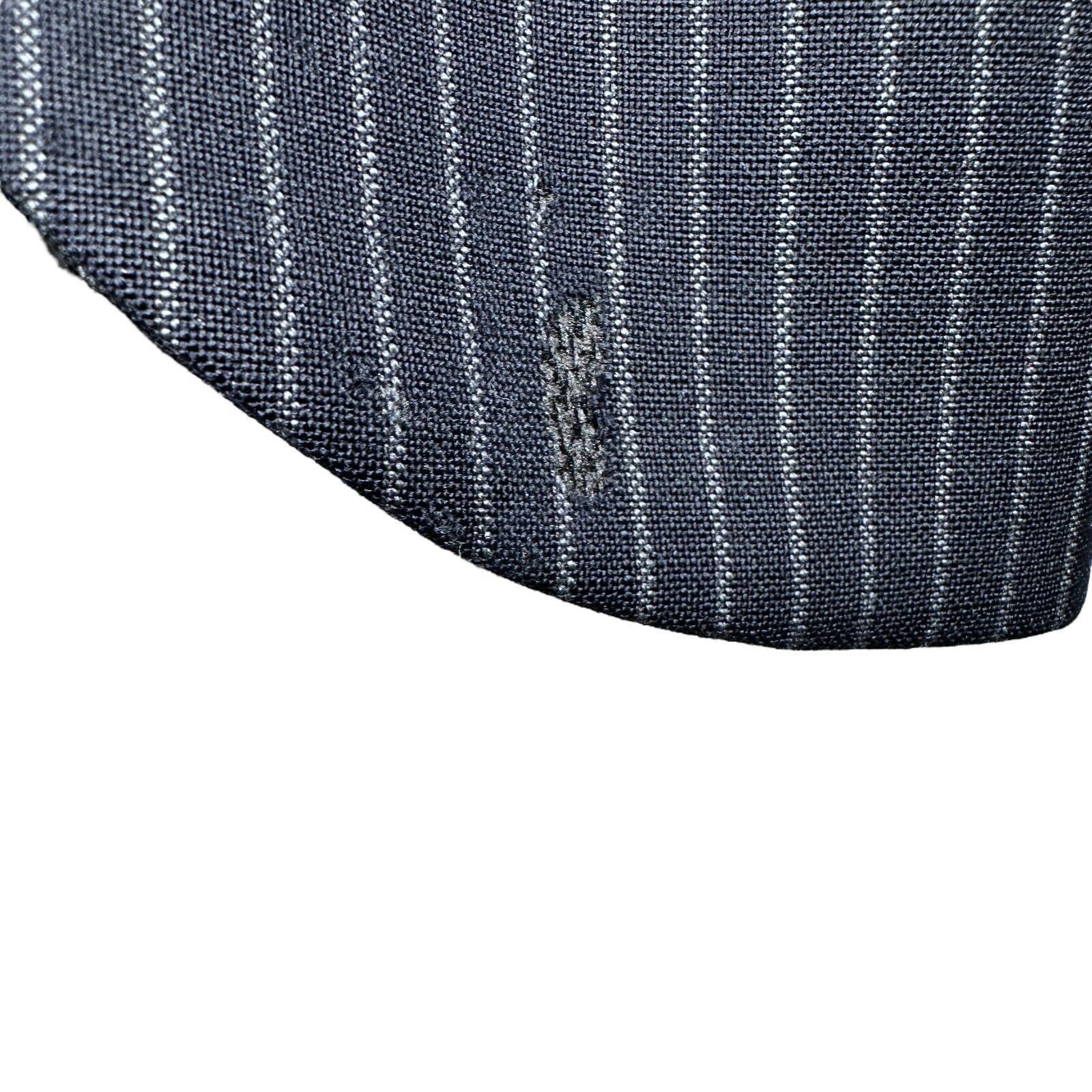 Burberry Burberry Blazer Jacket Men's 44L Navy Blue Pinstripe Lapel Size 44L - 11 Thumbnail