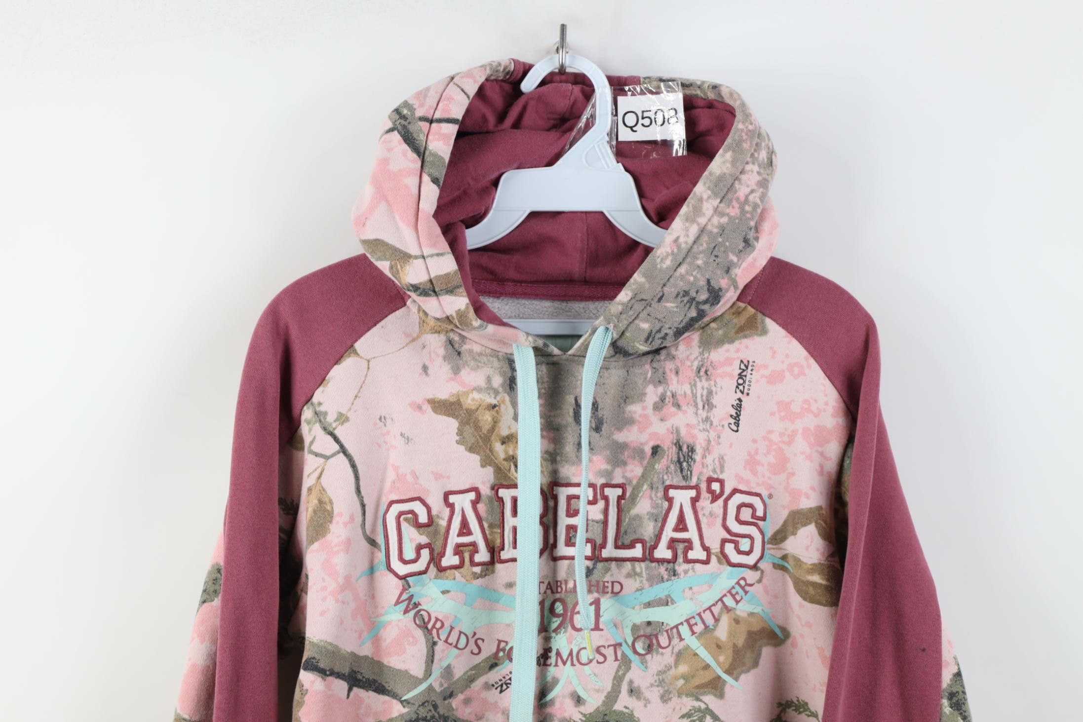 Cabelas Vintage Y2K Cabelas Spell Out Camouflage Hoodie Sweatshirt Size M / US 6-8 / IT 42-44 - 2 Thumbnail