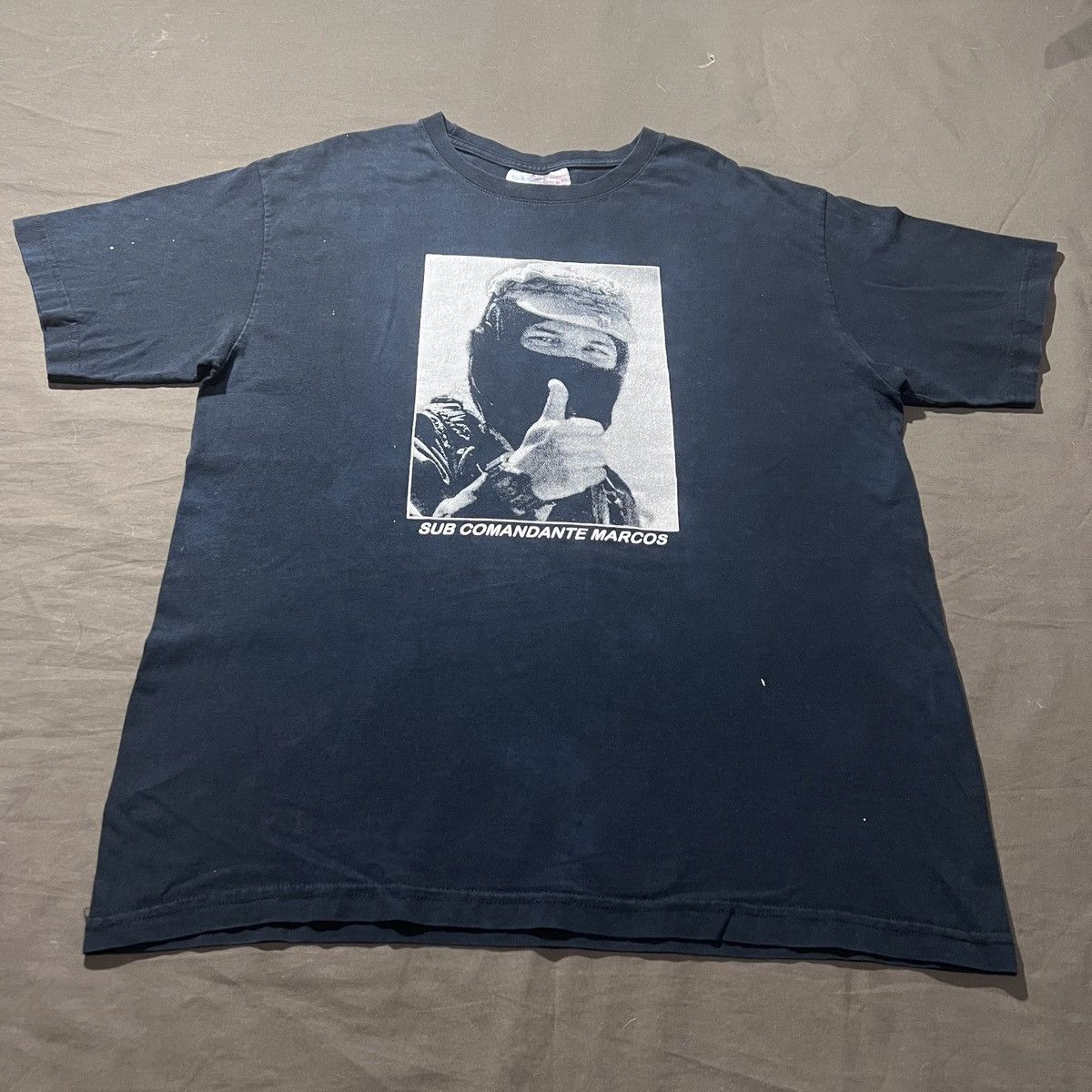 Rage Against The Machine Vtg Subcomandante Marcos EZLN Zapatista Liberation Faded Size US L / EU 52-54 / 3 - 4 Thumbnail