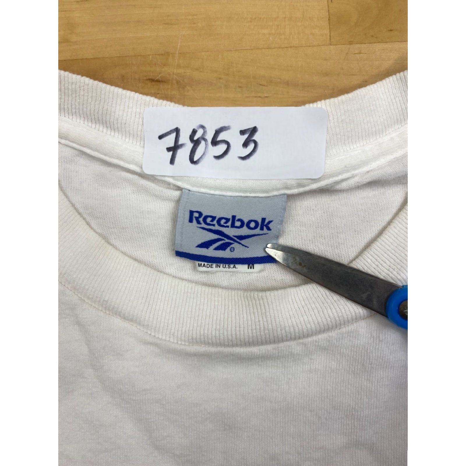 Reebok VINTAGE Reebok Logo Graphic T Shirt Mens M White Crew Neck USA #7853 Size US M / EU 48-50 / 2 - 2 Thumbnail