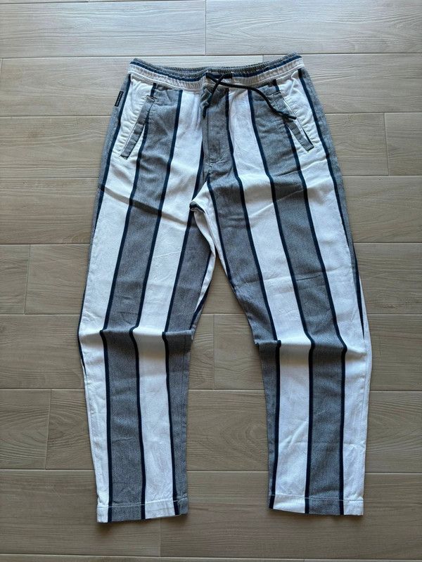 Armani Armani Striped Pants Wide Trousers Jeans Wide Baggy EX0136 Size US 40 / EU 56 - 1 Thumbnail