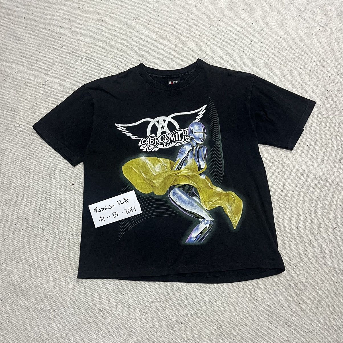 【00s】 AEROSMITH SORAYAMA vintage Tshirt Vintage Aerosmith Hajime Sorayama World Tour Just Push Play