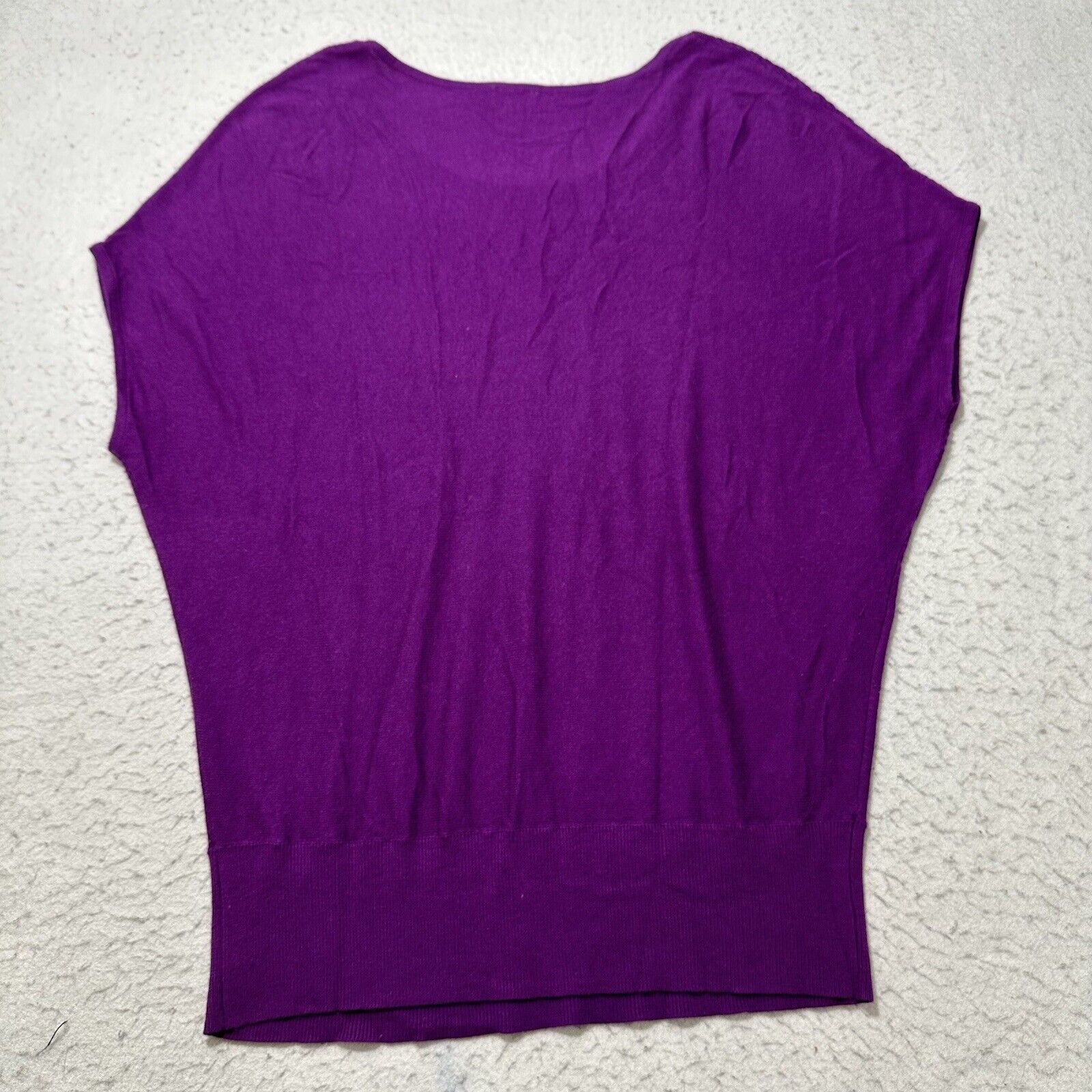 Worthington Worthington XL Knit Top Short Sleeve Purple Sweater Shirt Size XL / US 12-14 / IT 48-50 - 10 Thumbnail