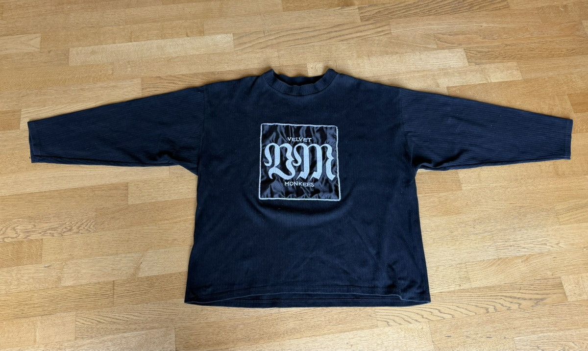 Walter Van Beirendonck early 1990’s Velvet Monkees rave sweater w satin patch Size US XL / EU 56 / 4 - 1 Thumbnail