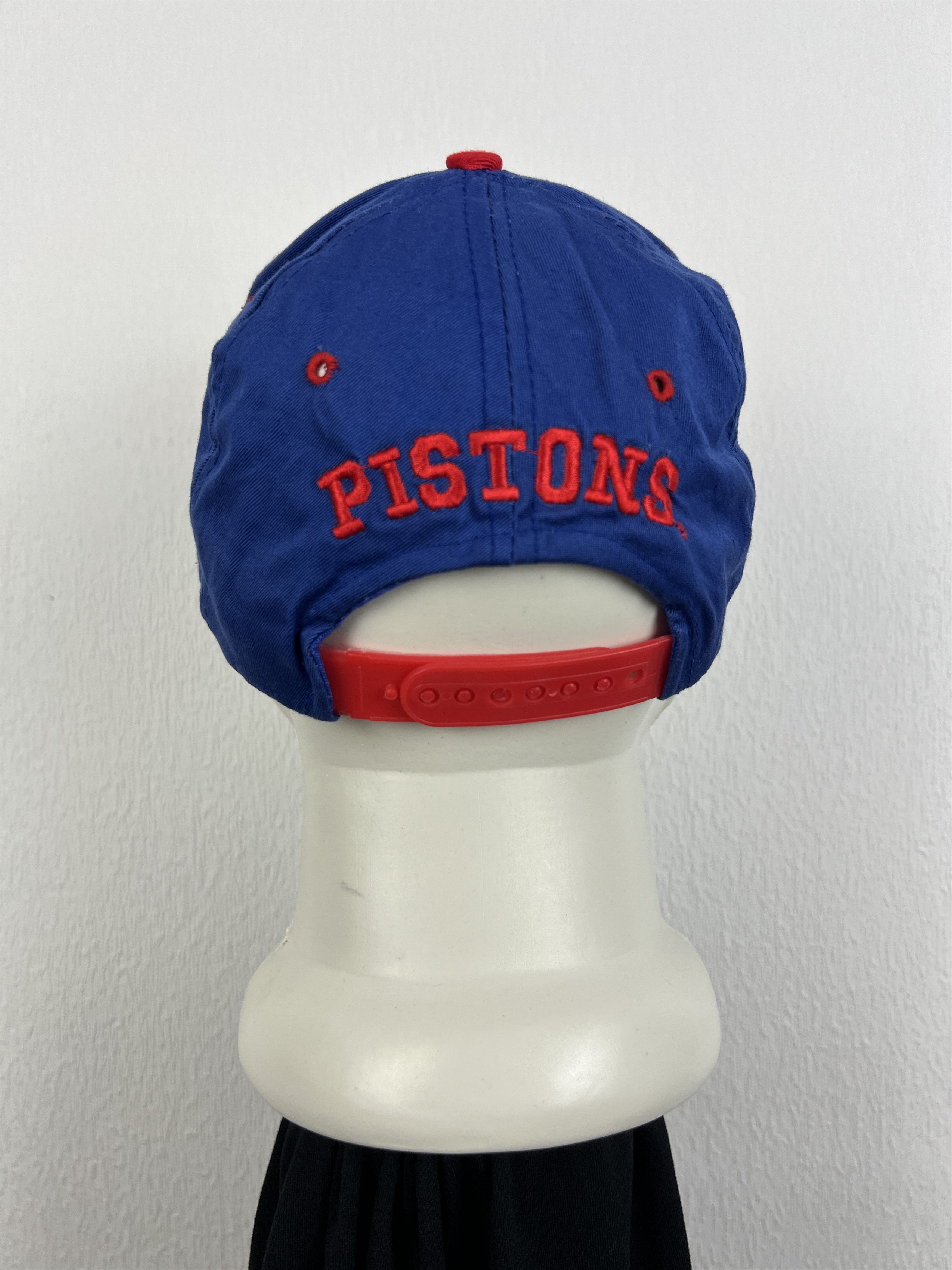 Vintage Vintage Detroit Pistons NBA Snapback Cap Hat Blue Red Rare Size 26 - 5 Thumbnail
